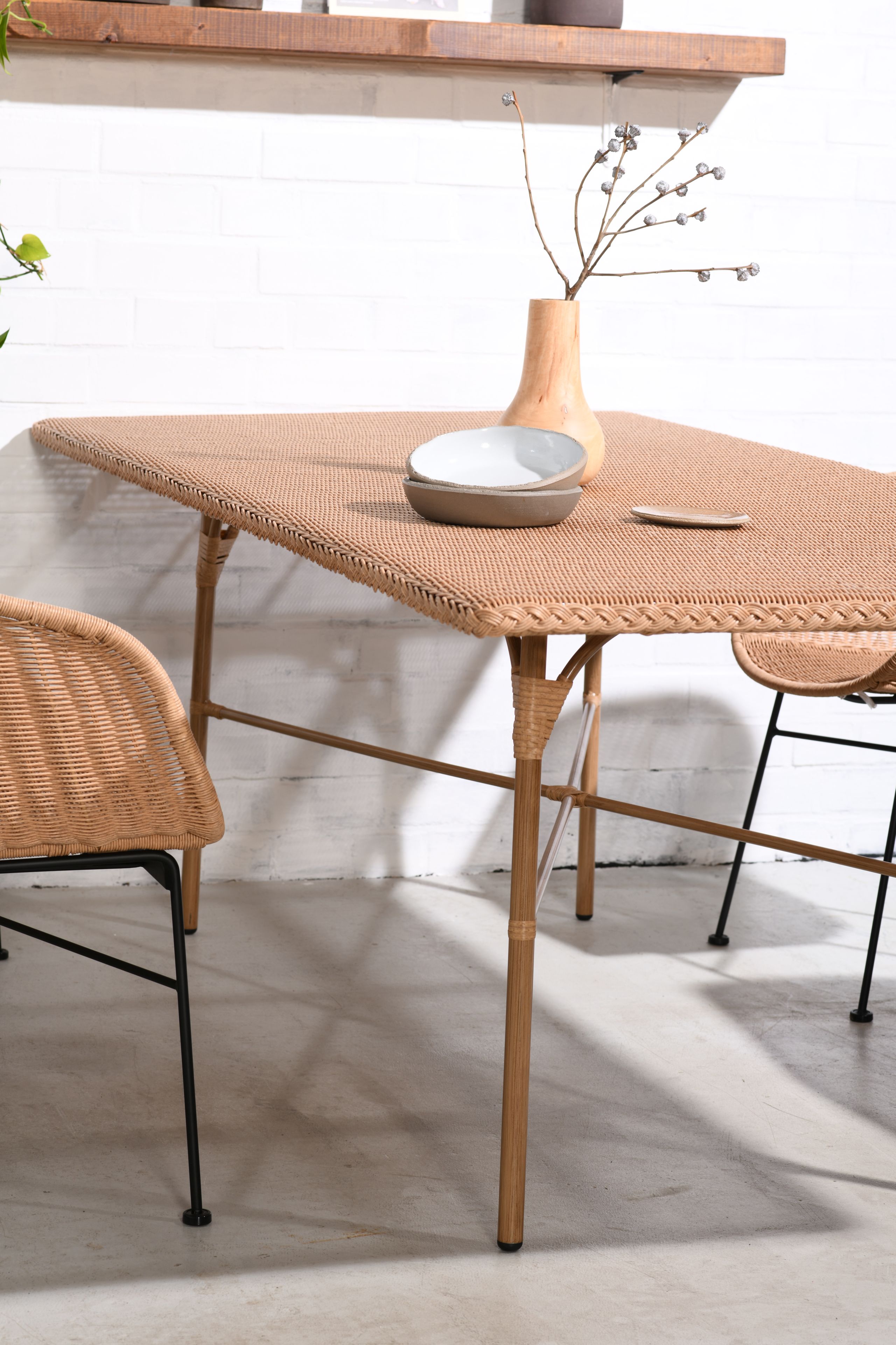 freudenhaus-114304 Outdoor Esstisch 210/100 Cabana PE-Rattan/Alu