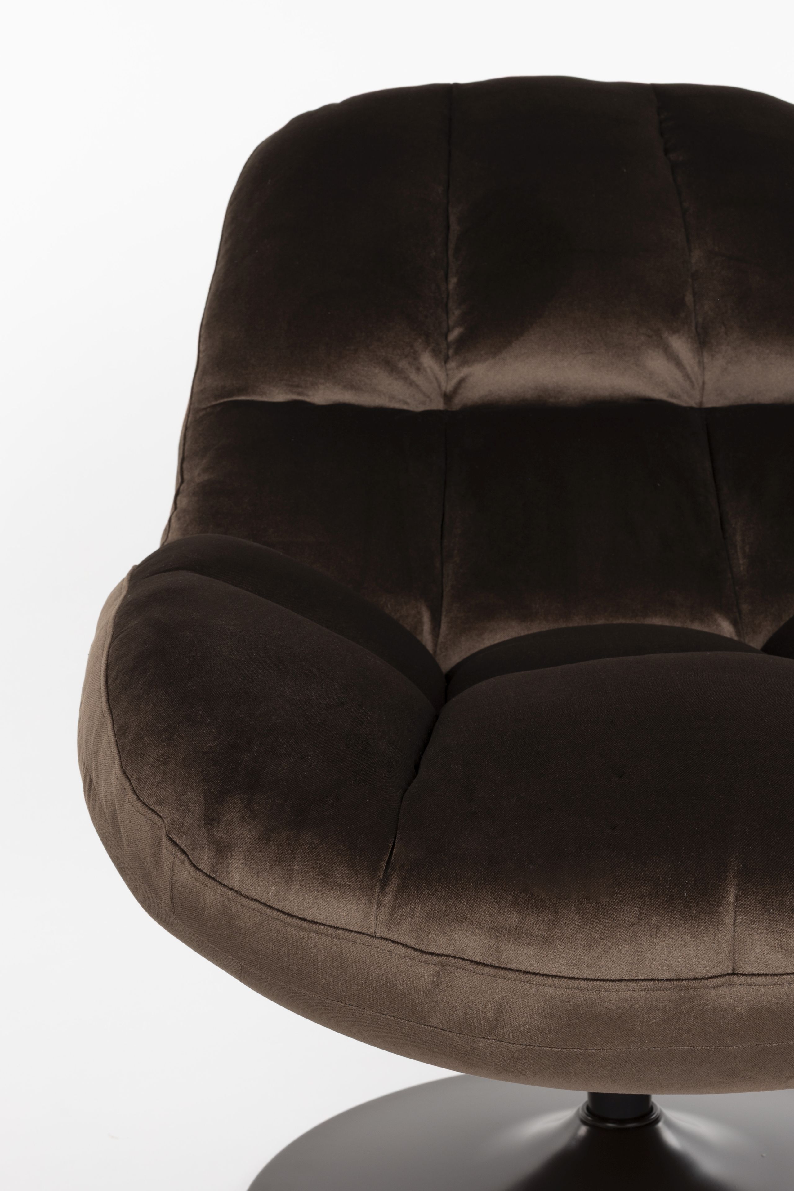 Retro Drehsessel Loungesessel Beefy Braun