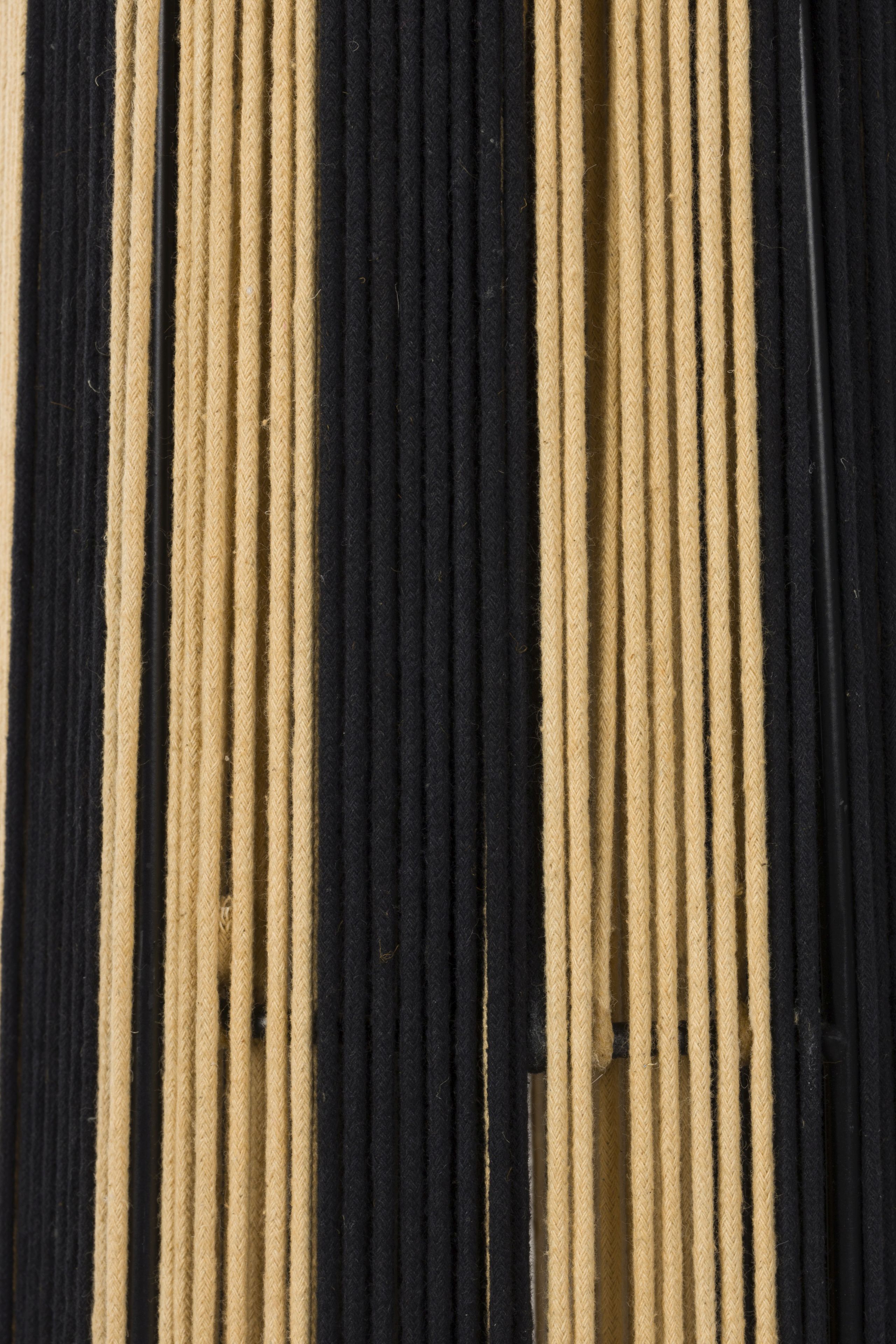 Retro Stehlampe Stripe It Up Schwarz Beige
