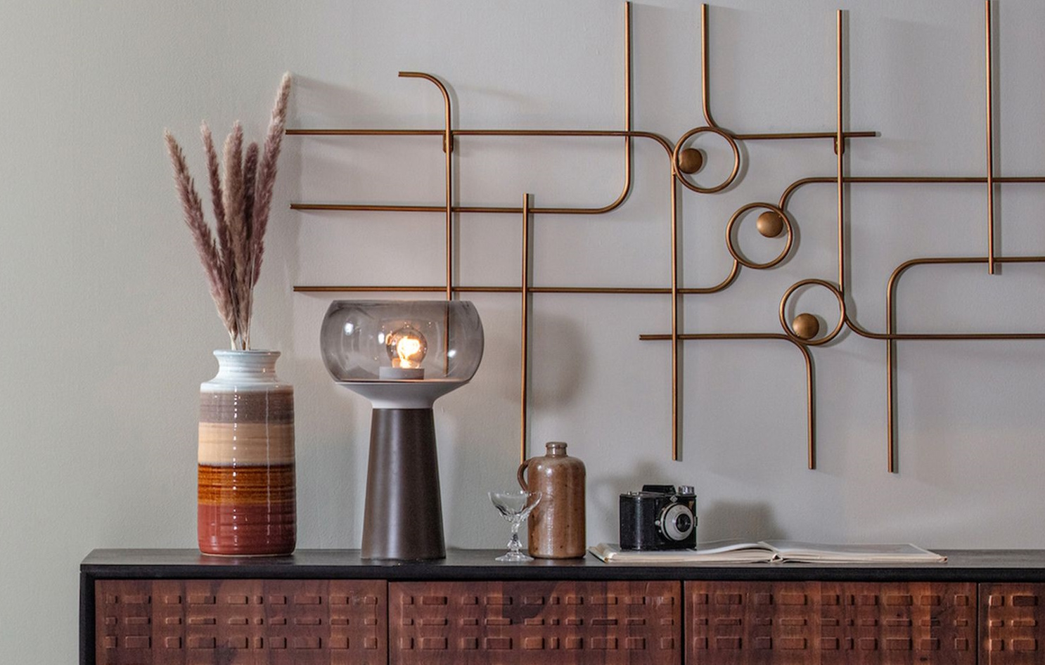 Wanddekoration Designobjekt Symphony Metall Gold 140/70 