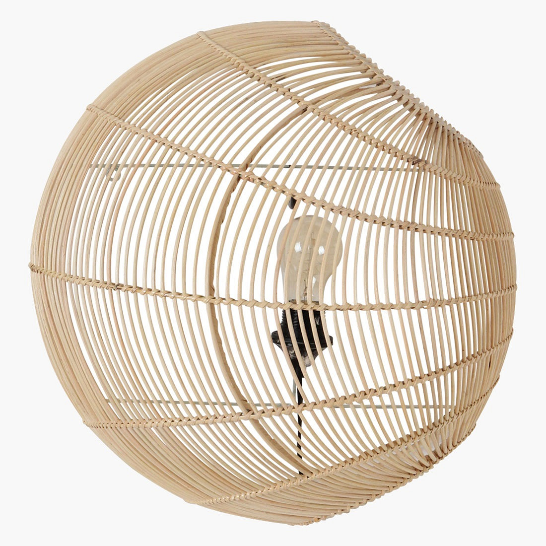 Scandi Wandlampe Luna Sphere Rattan 46 cm