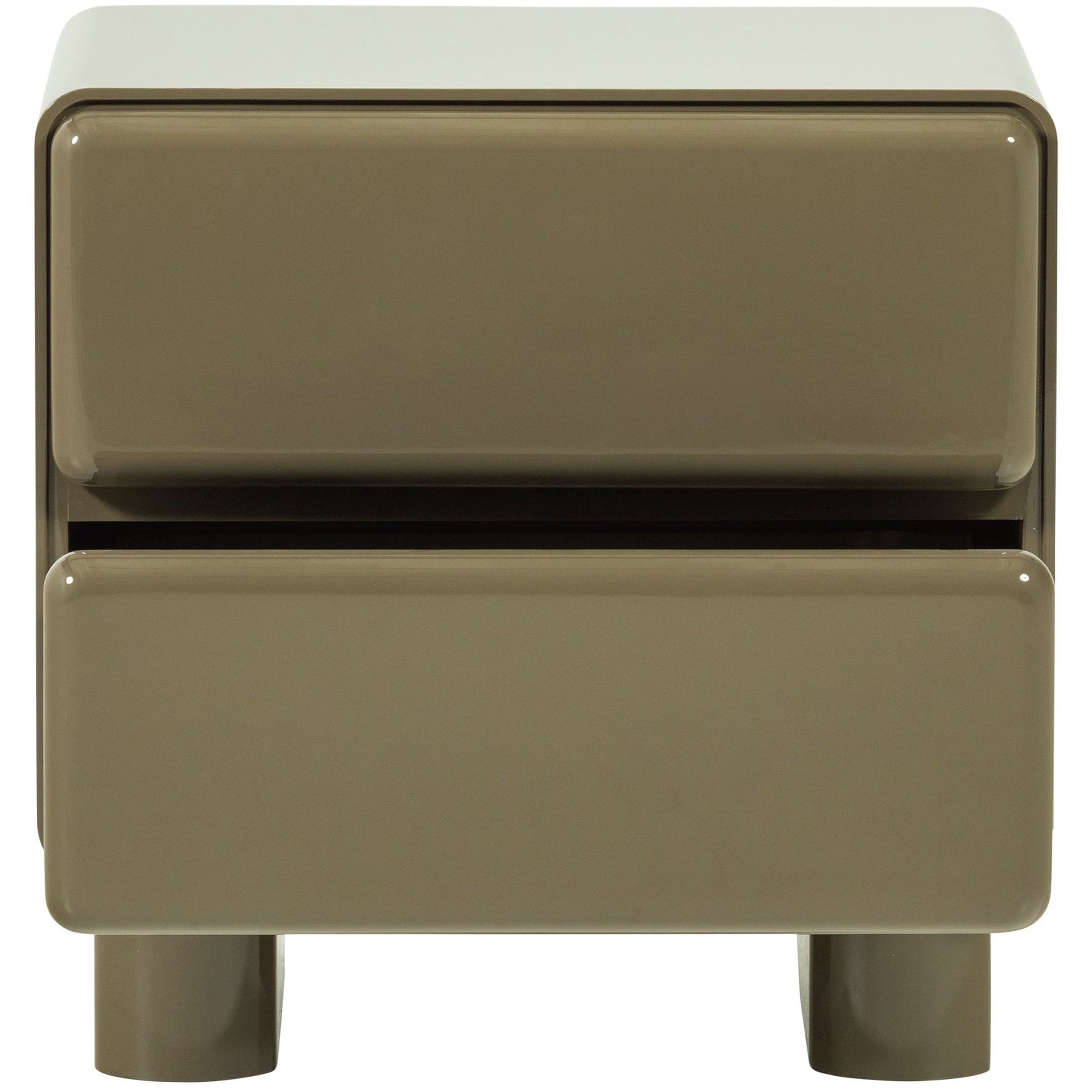 Retro Nachttisch Lustra Hochglanz-Finish Grün