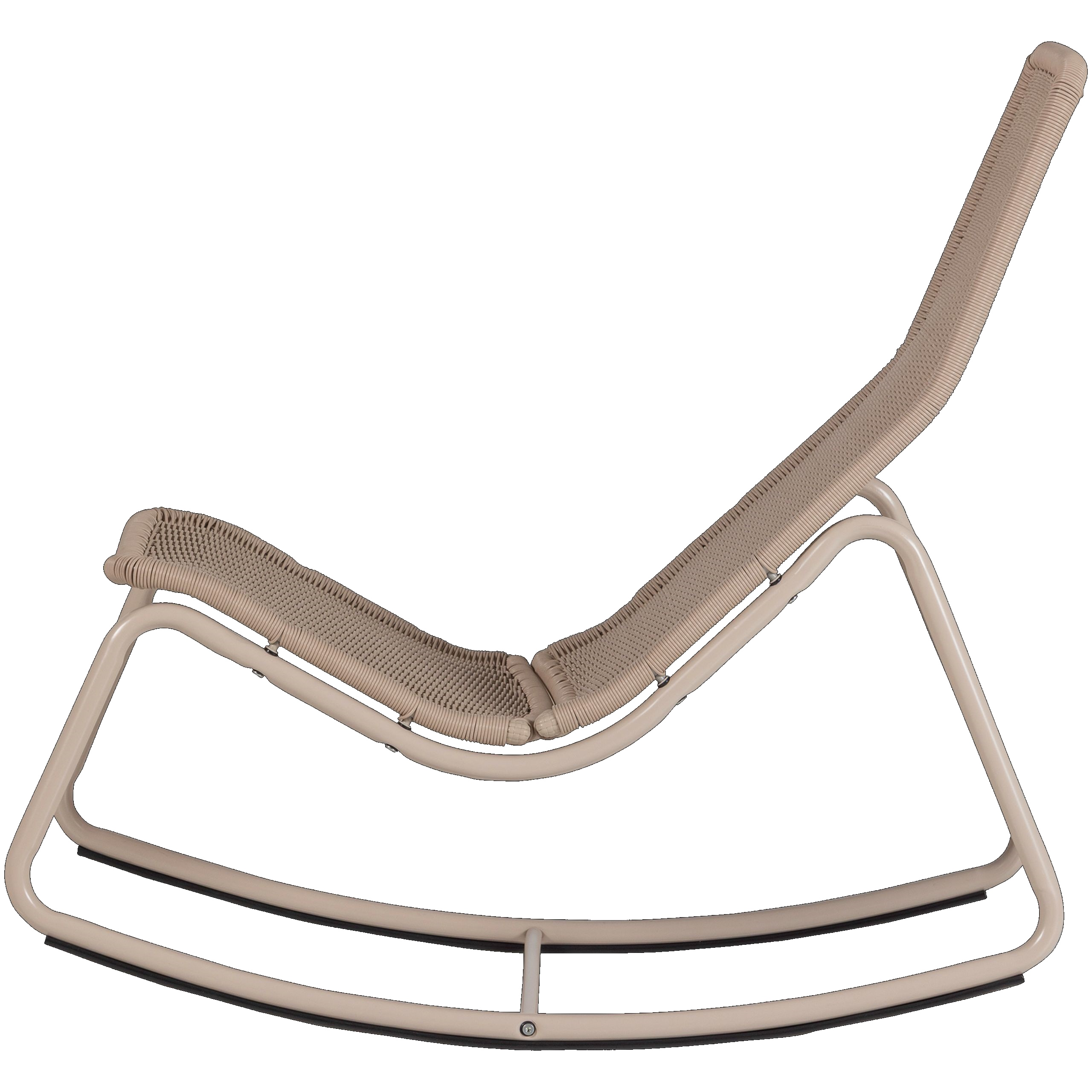 Retro Schaukelstuhl Tom Outdoor Metallgestell Sand