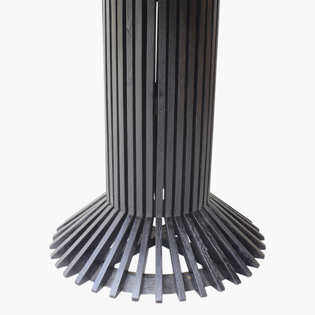 TATW00011_4 Esstisch Teak Eiffel Rund 120 Vintage Design Schwarz