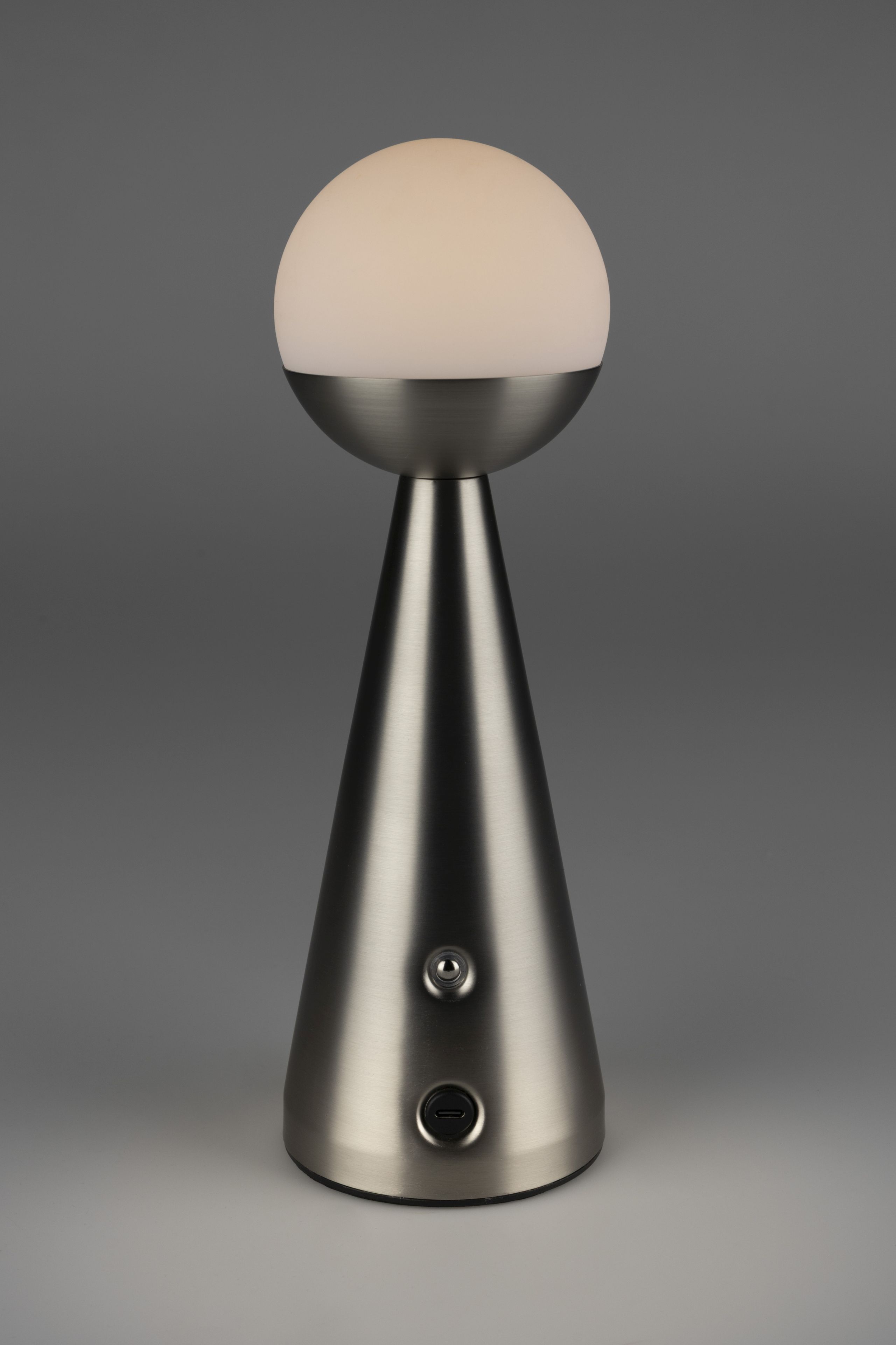 Retro LED Tischlampe Bello dimmbar Mid-Century-Design Silber