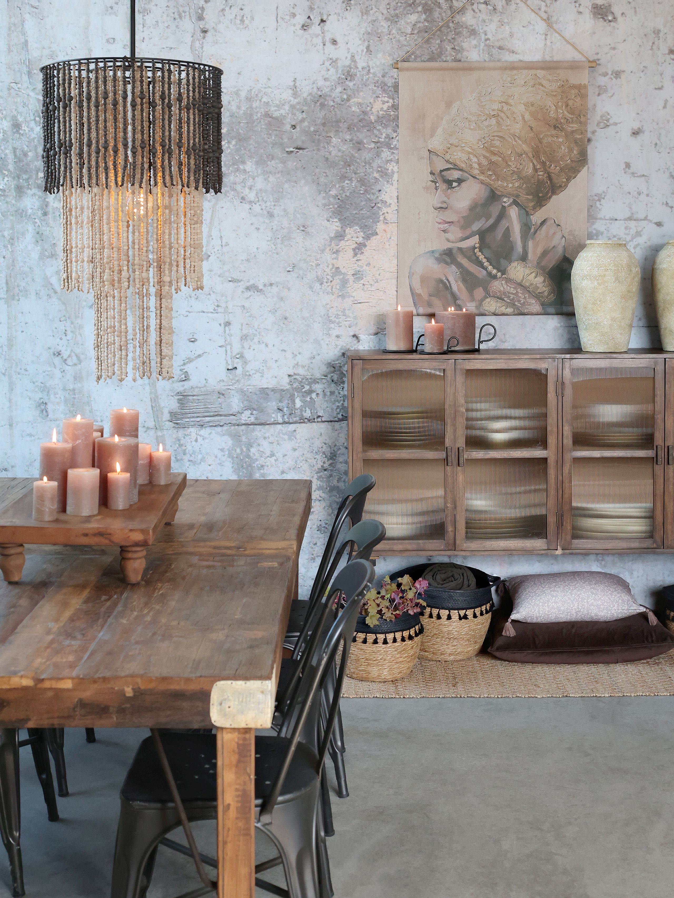 Vintage Vitrine Sideboard Antoine Holz Metall geripptes Glas Vintage Vitrine Sideboard Antoine Holz Metall geripptes Glas