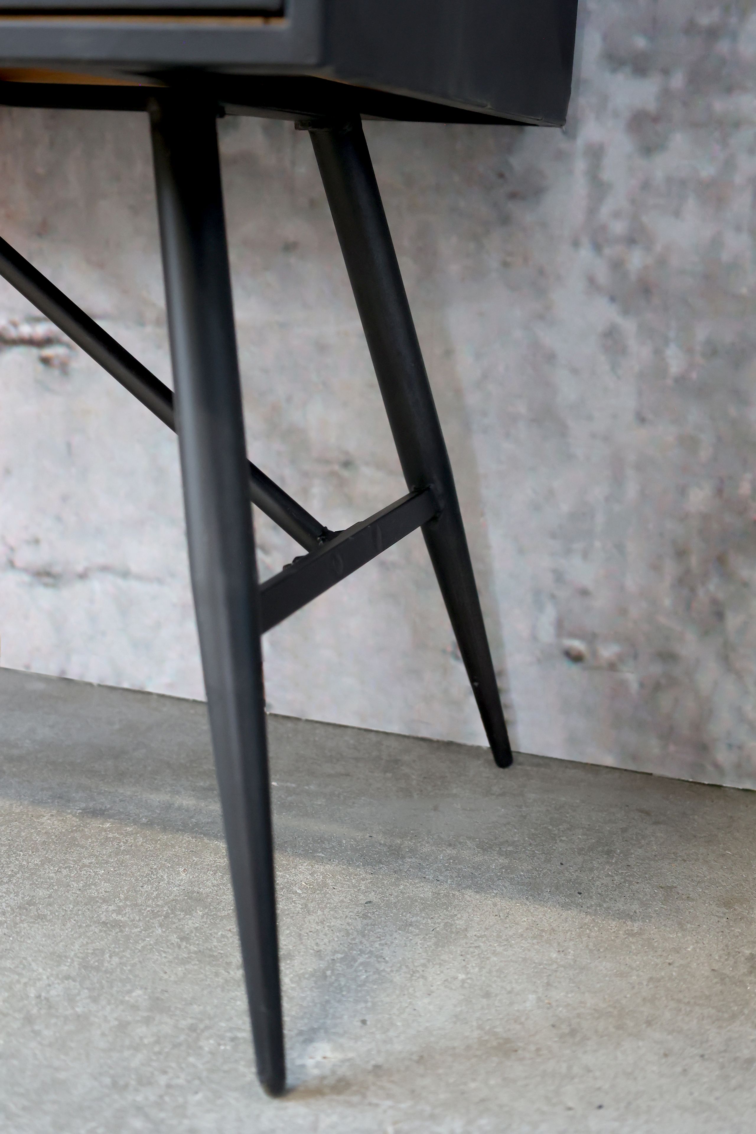 Vintage Vitrine Barschrank Cuvée Industrial Tannenholz Metall