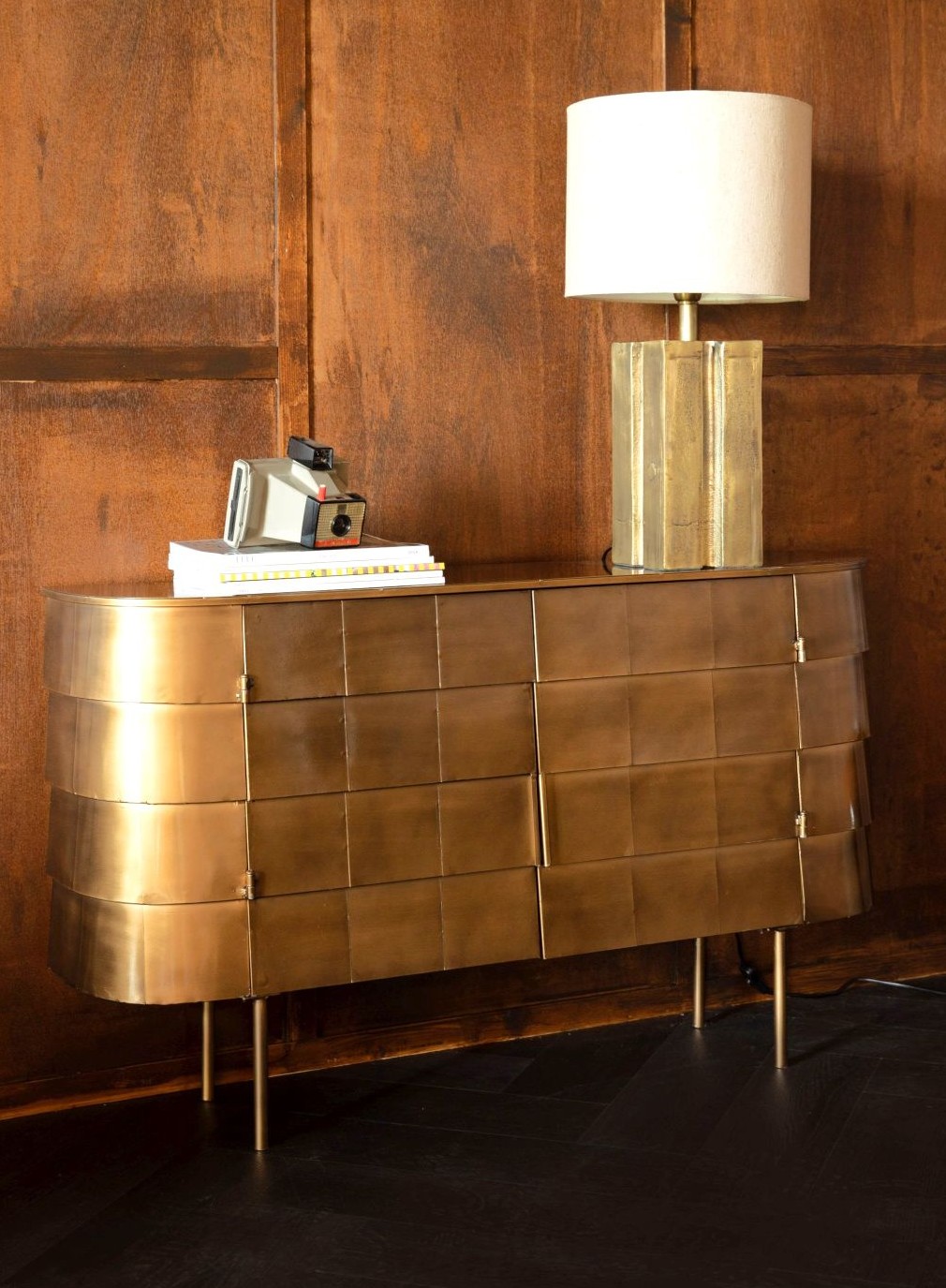Sideboard Hanna Metall Gold Art Déco