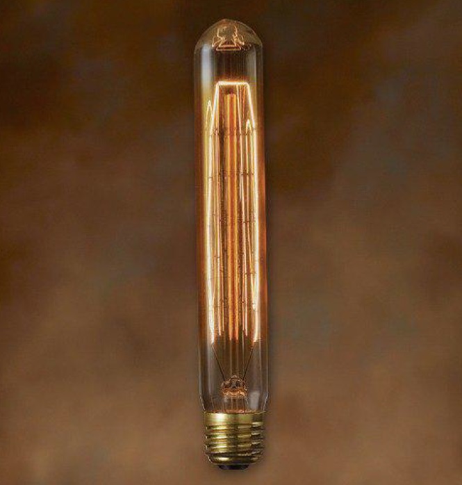 4er Set Glühfadenlampe 185er Kolben "Squirrelcage" 40W Vintage E 27 Kohlefadenglühbirne Edison