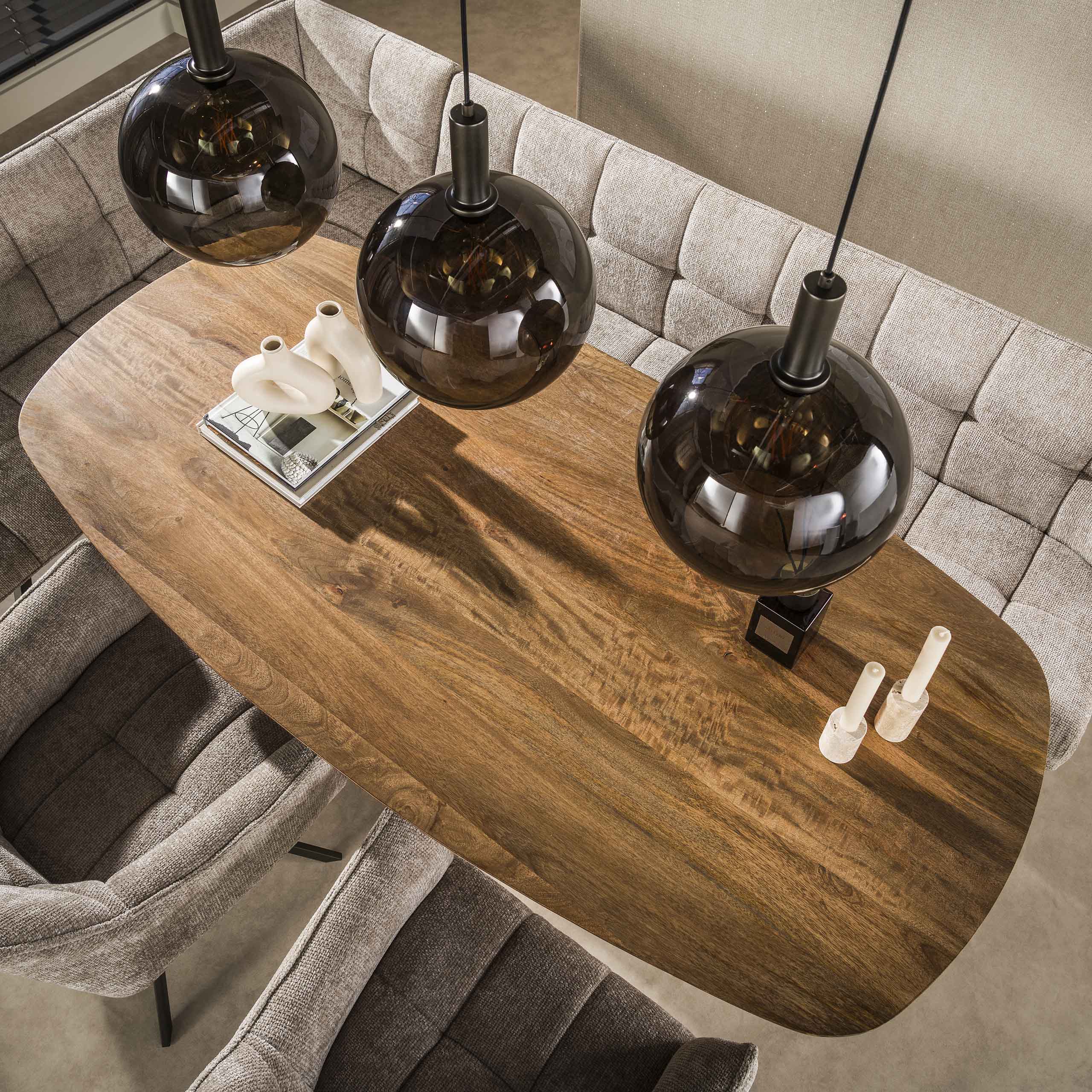 Hängelampe Pendelleuchte Sfera Ball Braun Glas