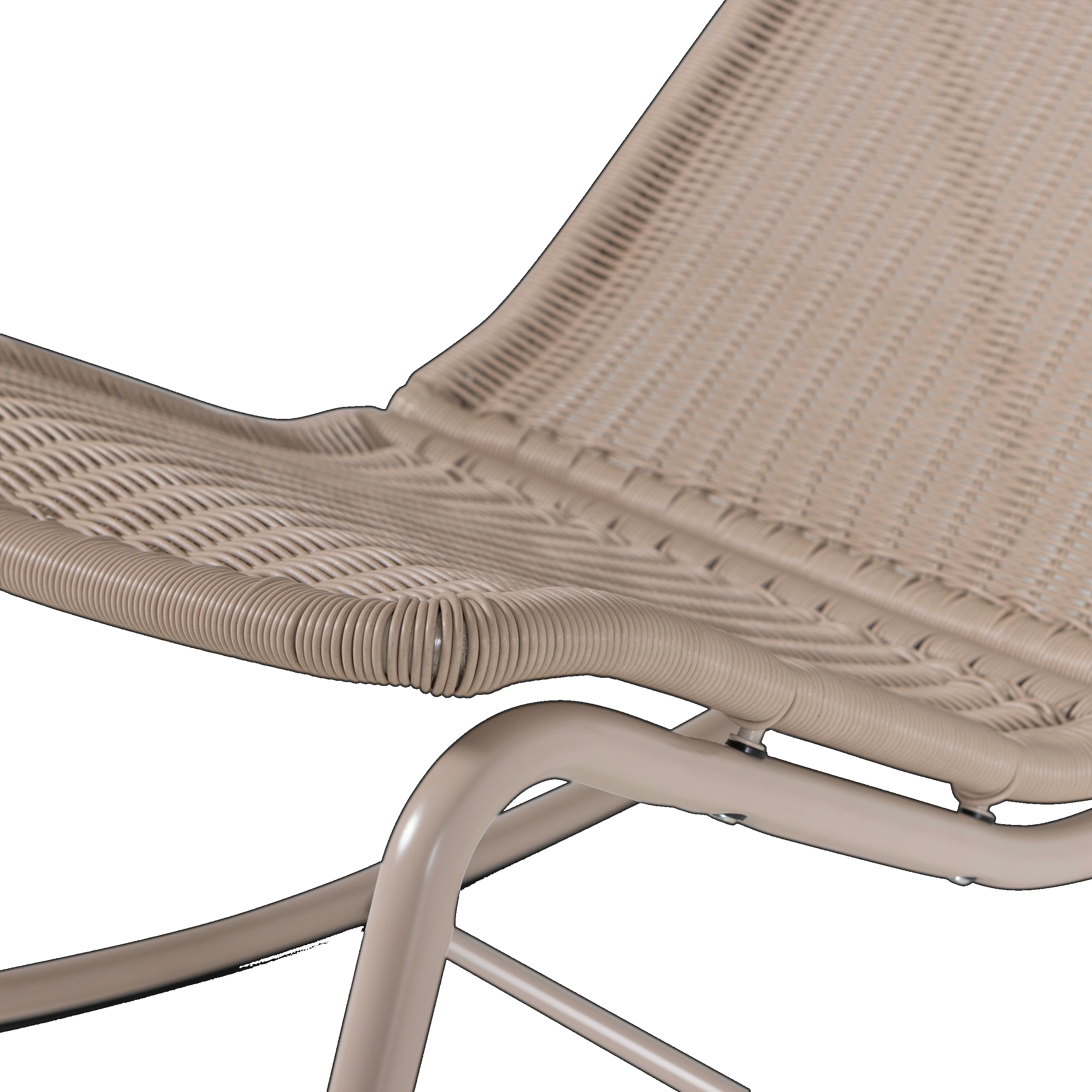 Retro Schaukelstuhl Tom Outdoor Metallgestell Sand