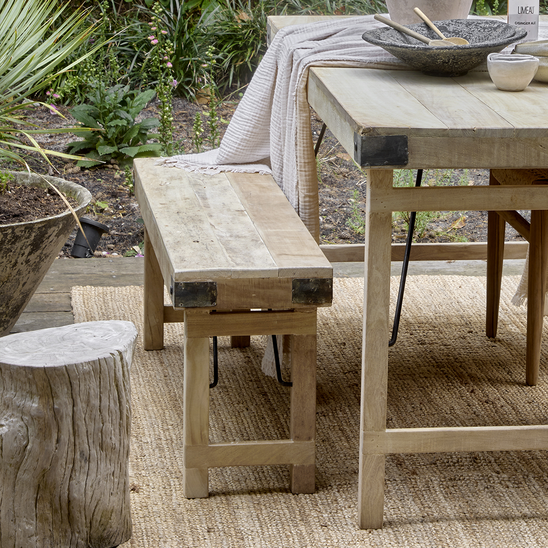 Esstisch Outdoortisch Markttisch Vintage Klapptisch Limewash 170/60 Esstisch Outdoortisch Markttisch Vintage Klapptisch Limewash 170/60