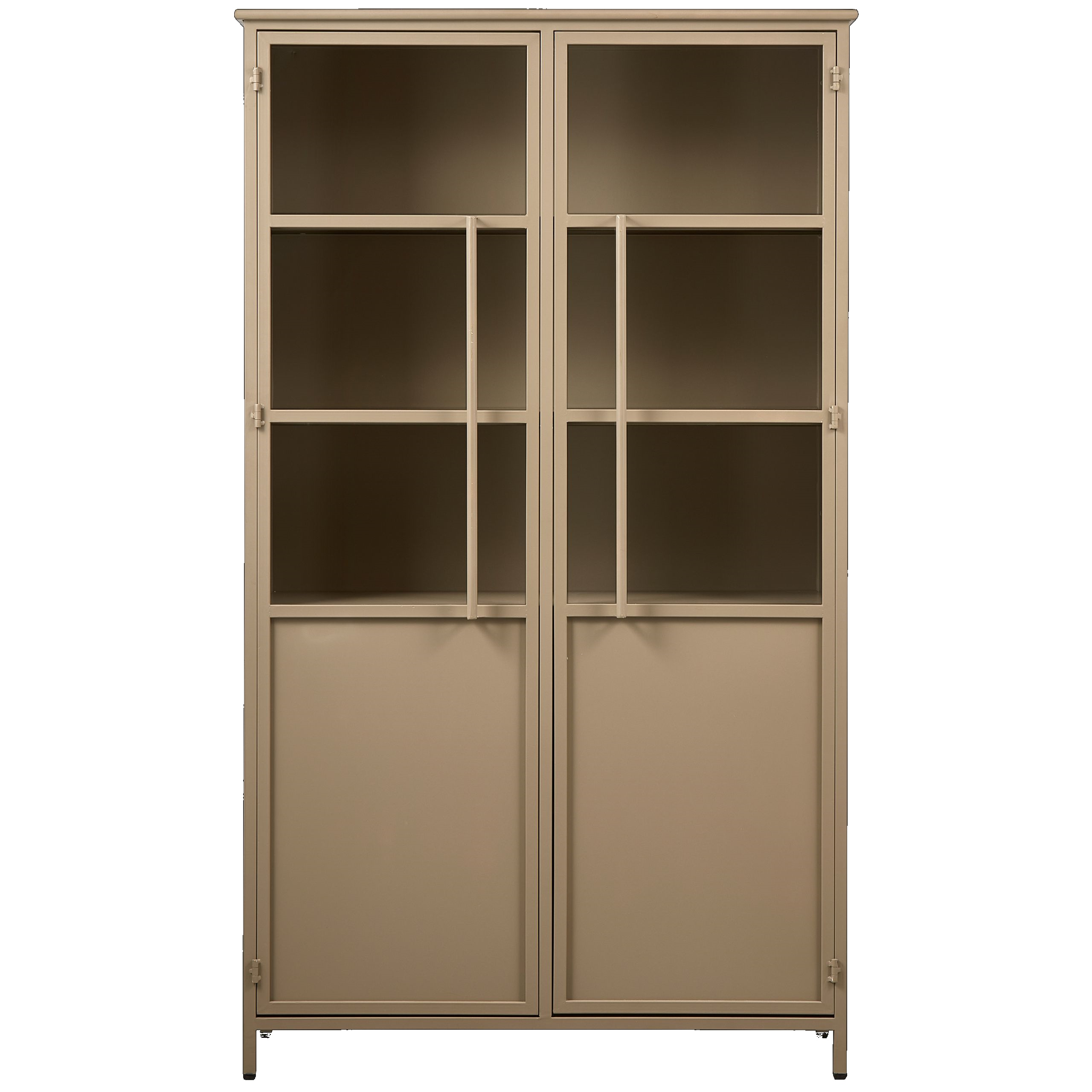 Vitrine Metallschrank Exhibit Industrial Metall-Glas Khaki 170
