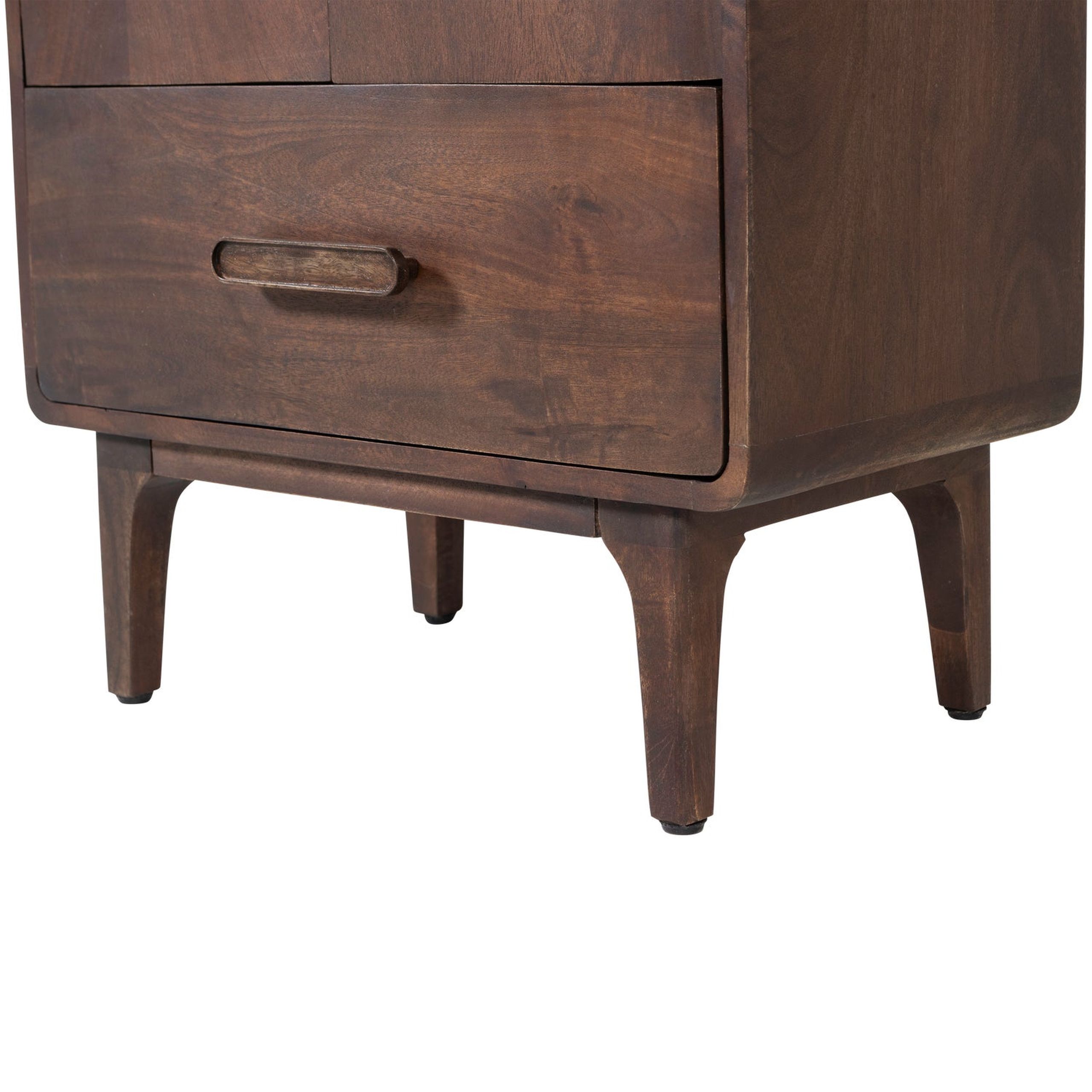 Retro Hochschrank Liya Mangoholz 2 Türen 1 Schublade