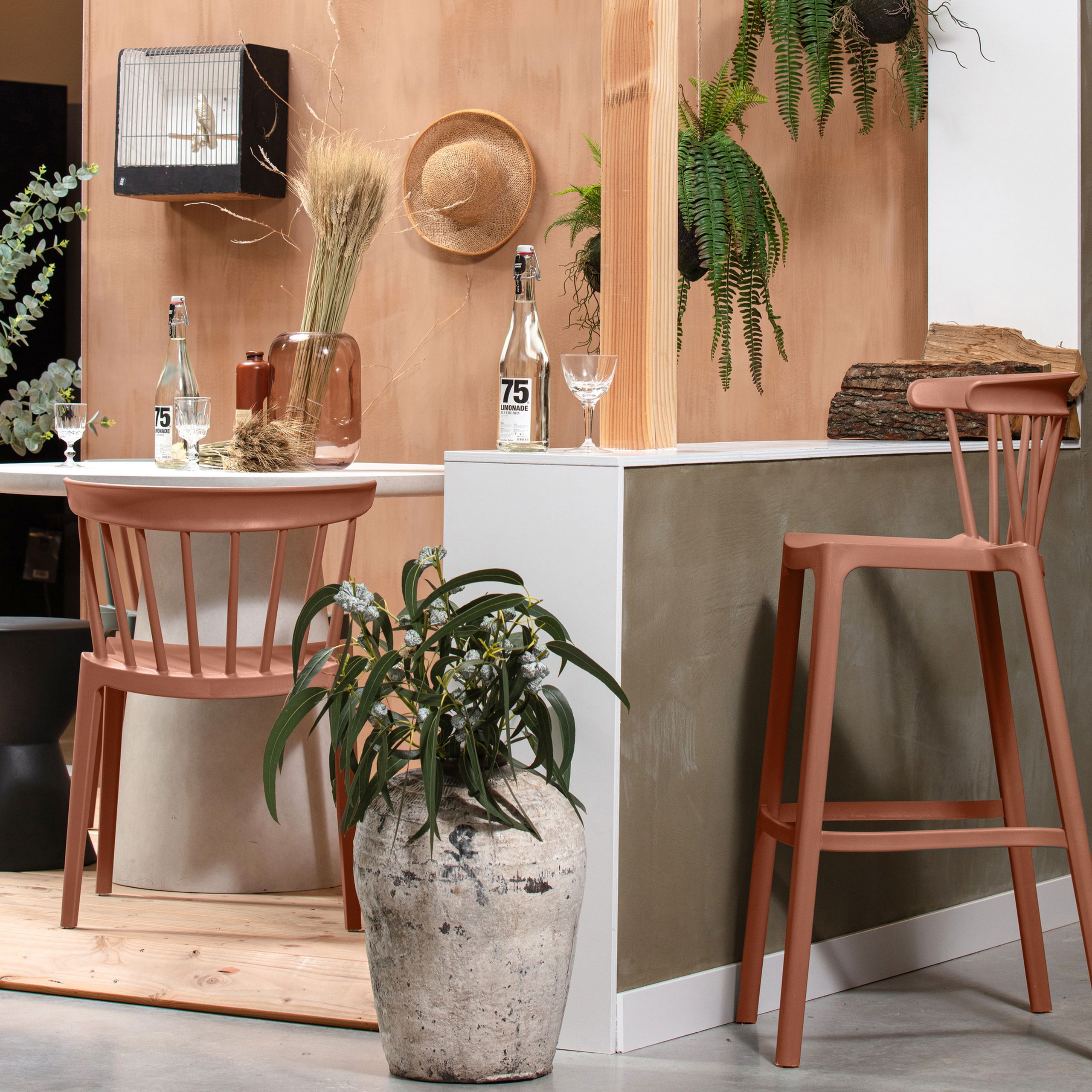 8714713197507_GROUP_15CiKXL7Ec2ePT Barstuhl Barhocker Outdoor Bliss Kunstoff Gastro Taupe Rot Schwarz