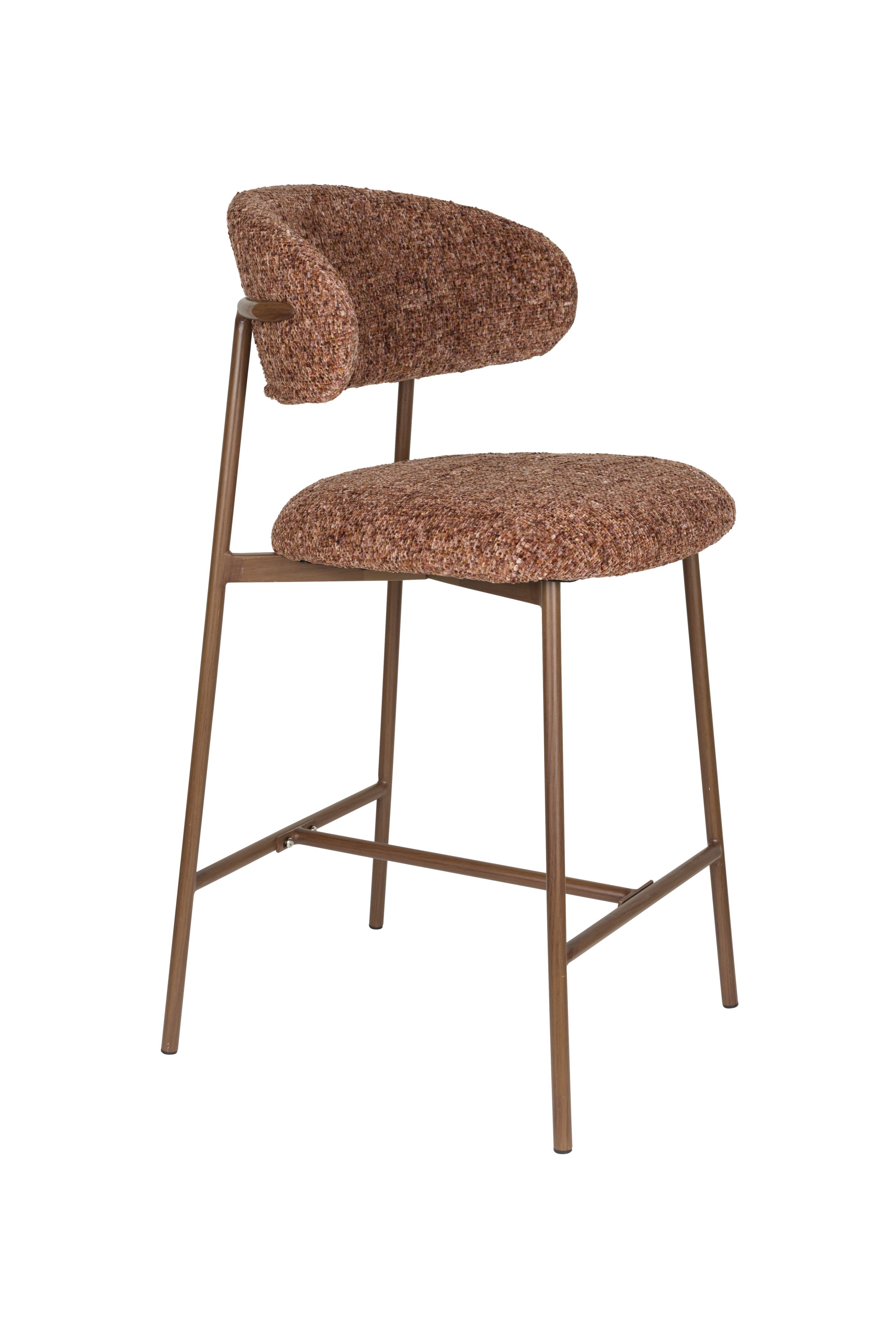 2er Set Retro Barhocker Claes Walnussholzoptik Terra