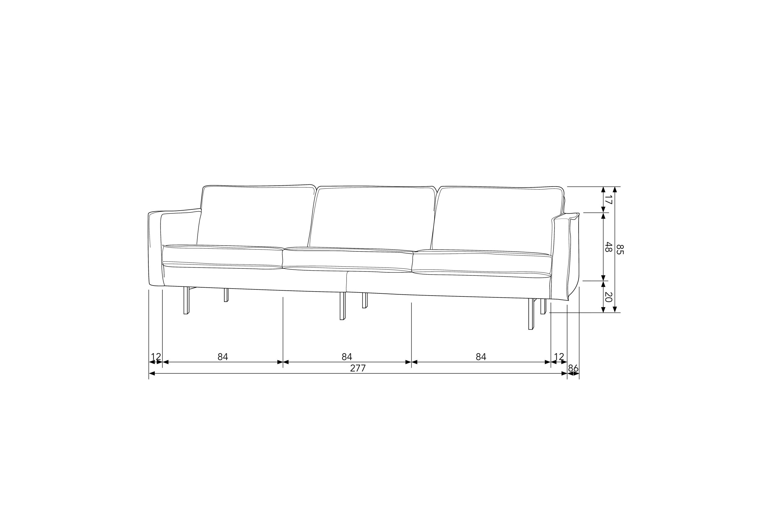 8714713065790_4 Retro Samtsofa Rodeo 3-Sitzer Waldgrün