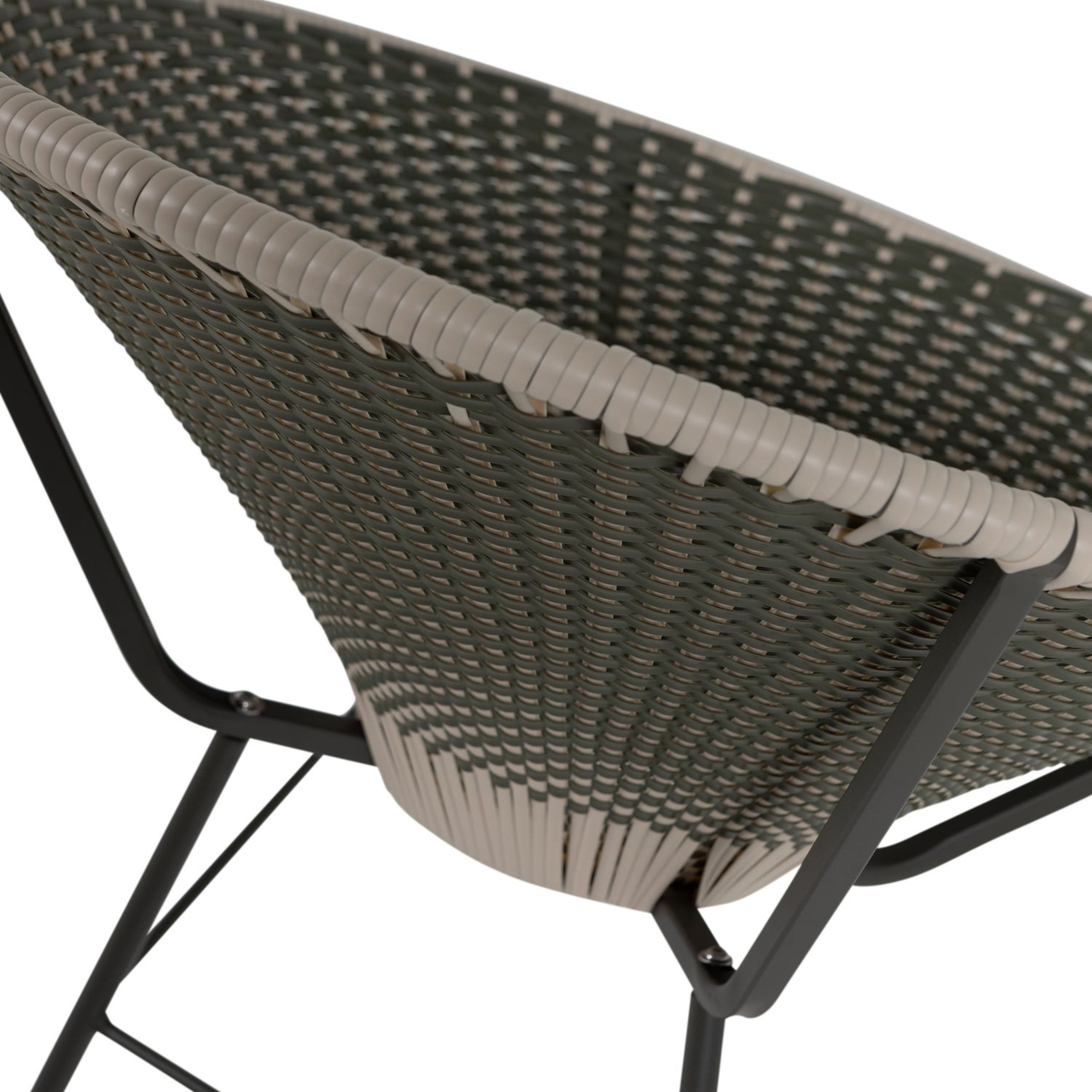 Retro Rattansessel Kazoun PE-Rattan In/Outdoor Grün