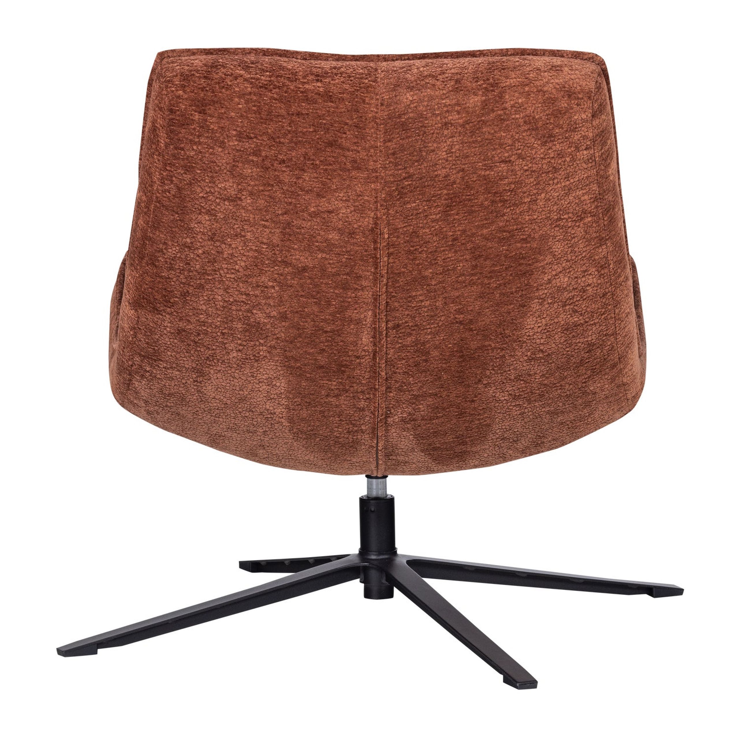 Retro Drehsessel Relaxsessel Maudi Chenille Braun