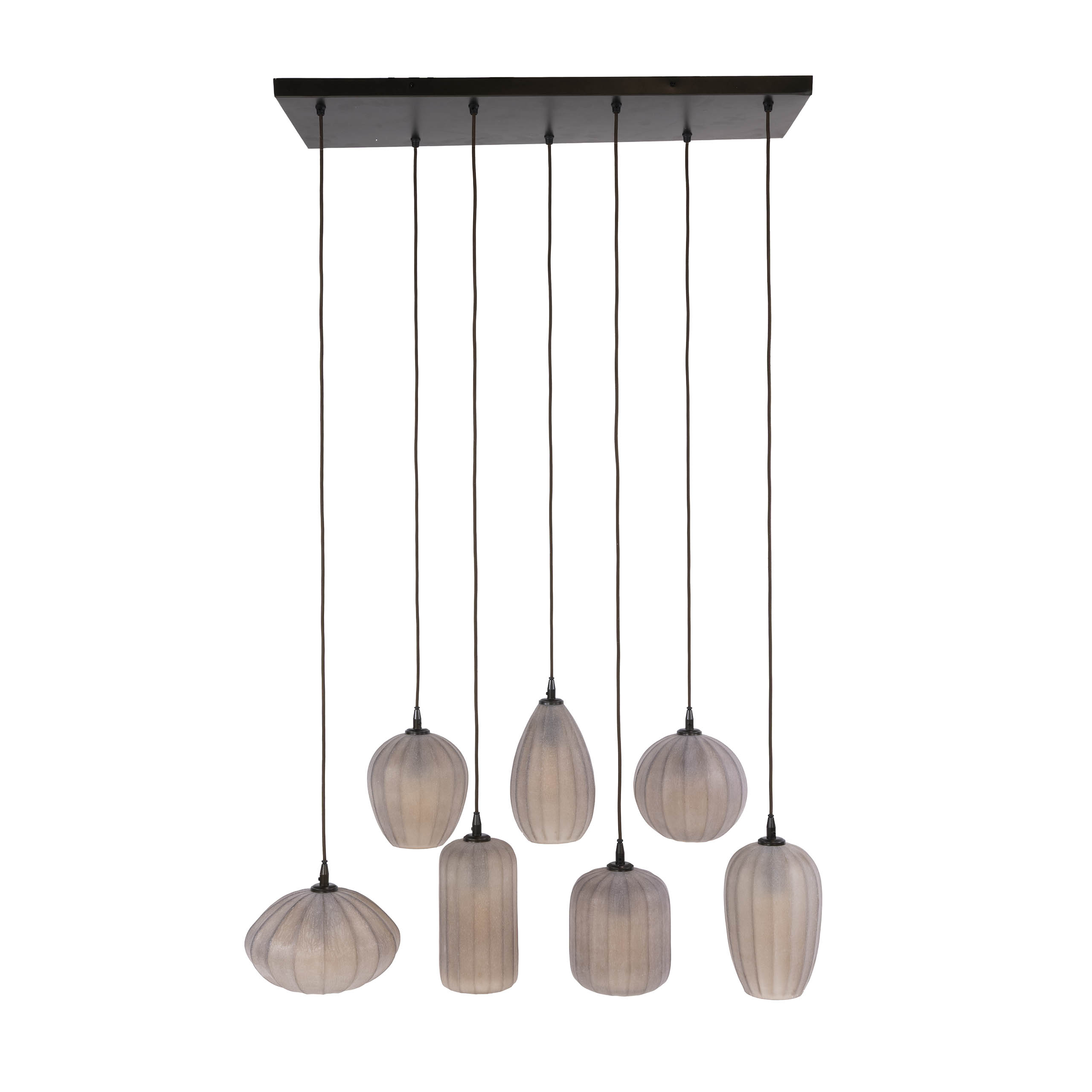 Retro Hängelampe Altura Frosted Glas 7 Schirme