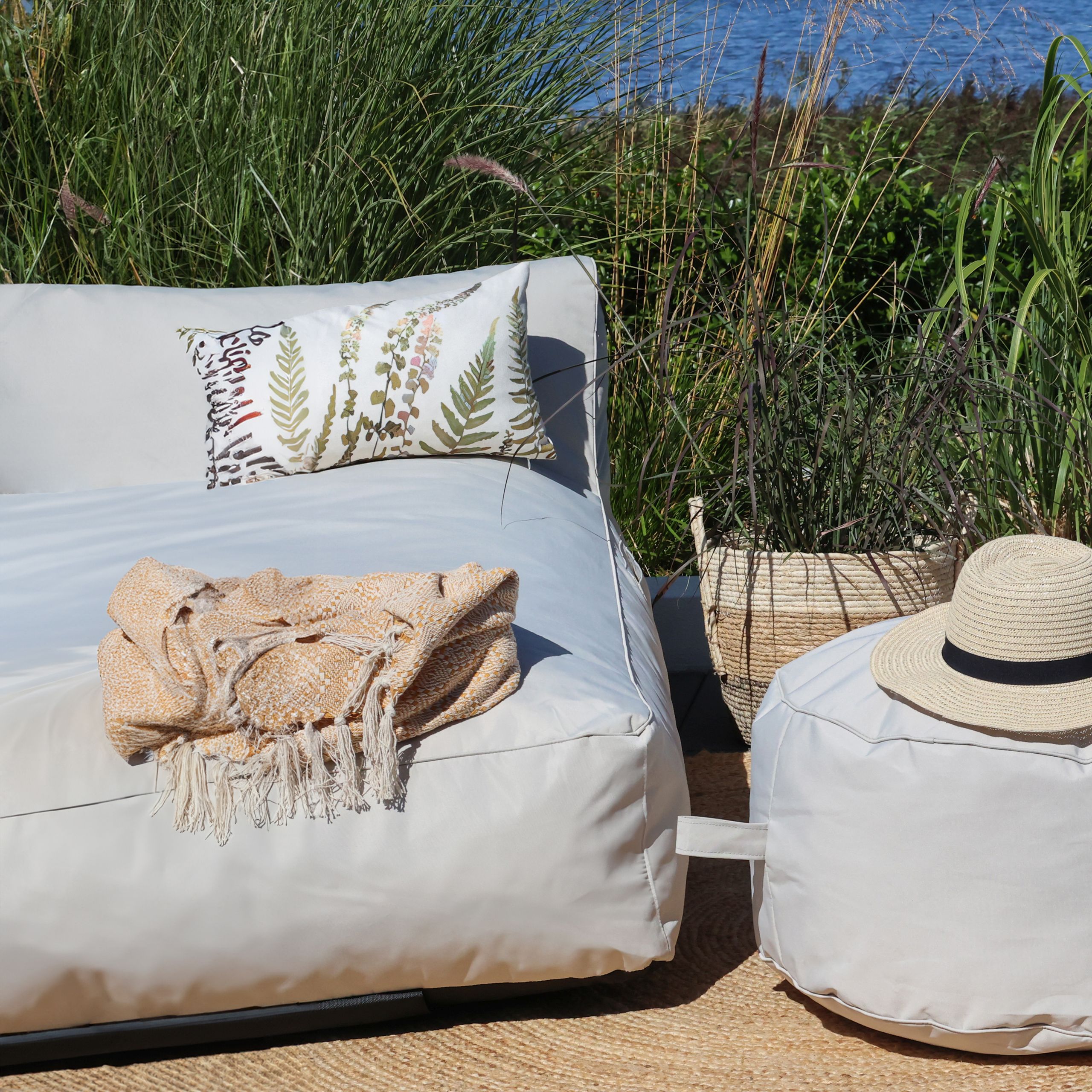 Garten Lounger Tagesbetten Outdoor Doppelliege Beige Garten Lounger Tagesbetten Outdoor Doppelliege Beige
