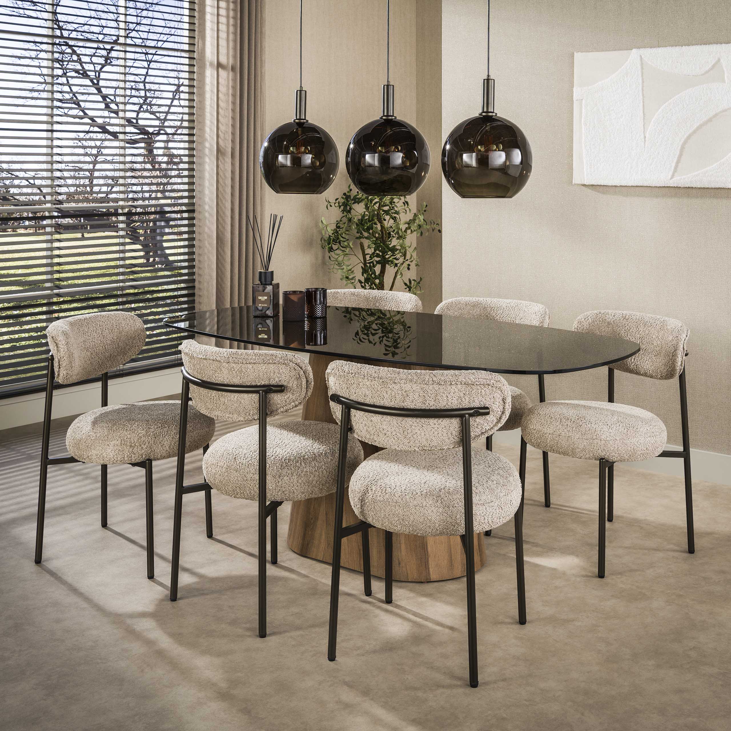 Hängelampe Pendelleuchte Sfera Ball Braun Glas