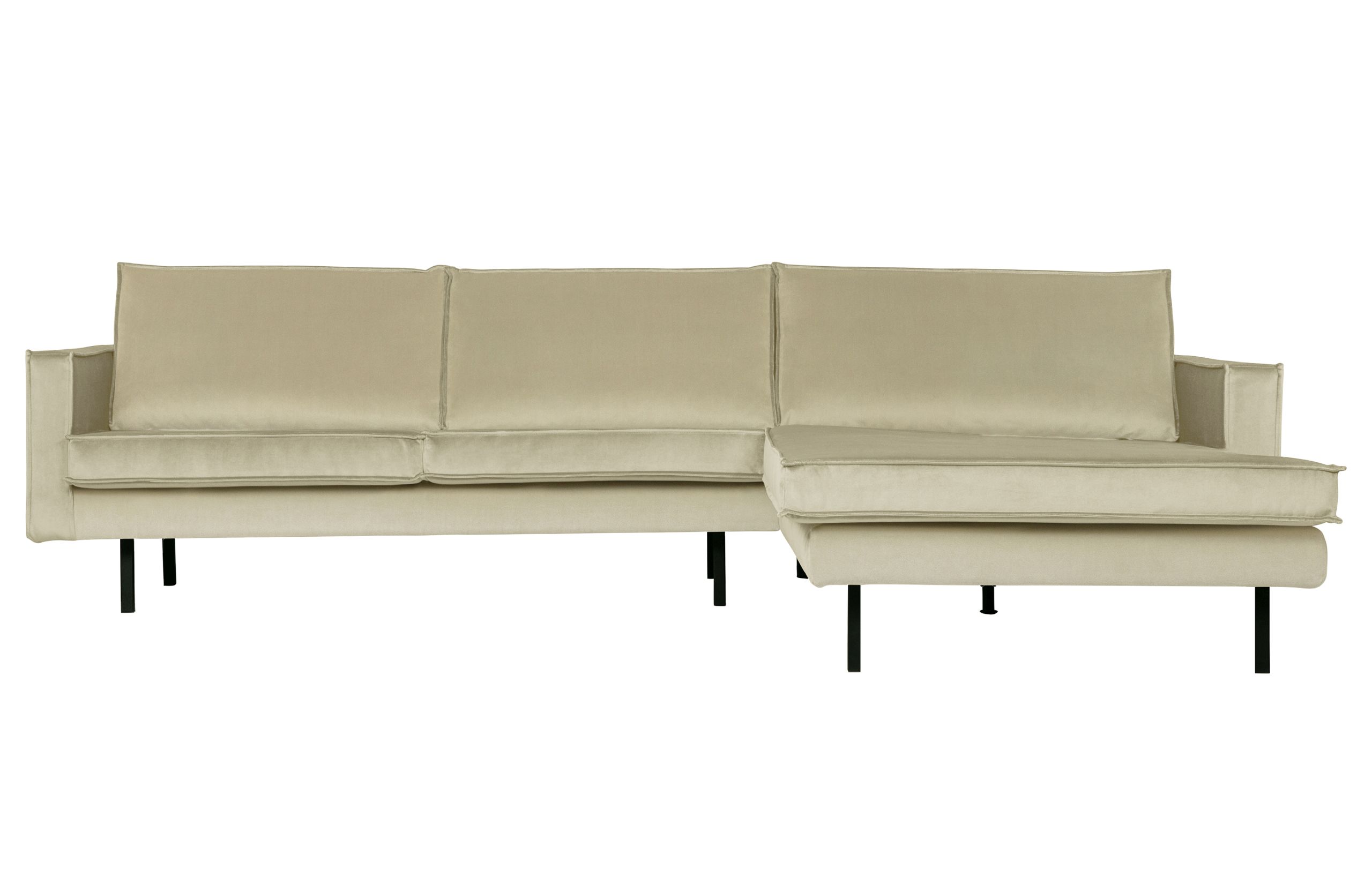 8714713166473 Retro Ecksofa Samt Rodeo 3-Sitzer Rechts oder Links 300/160 Pistazie Rechts