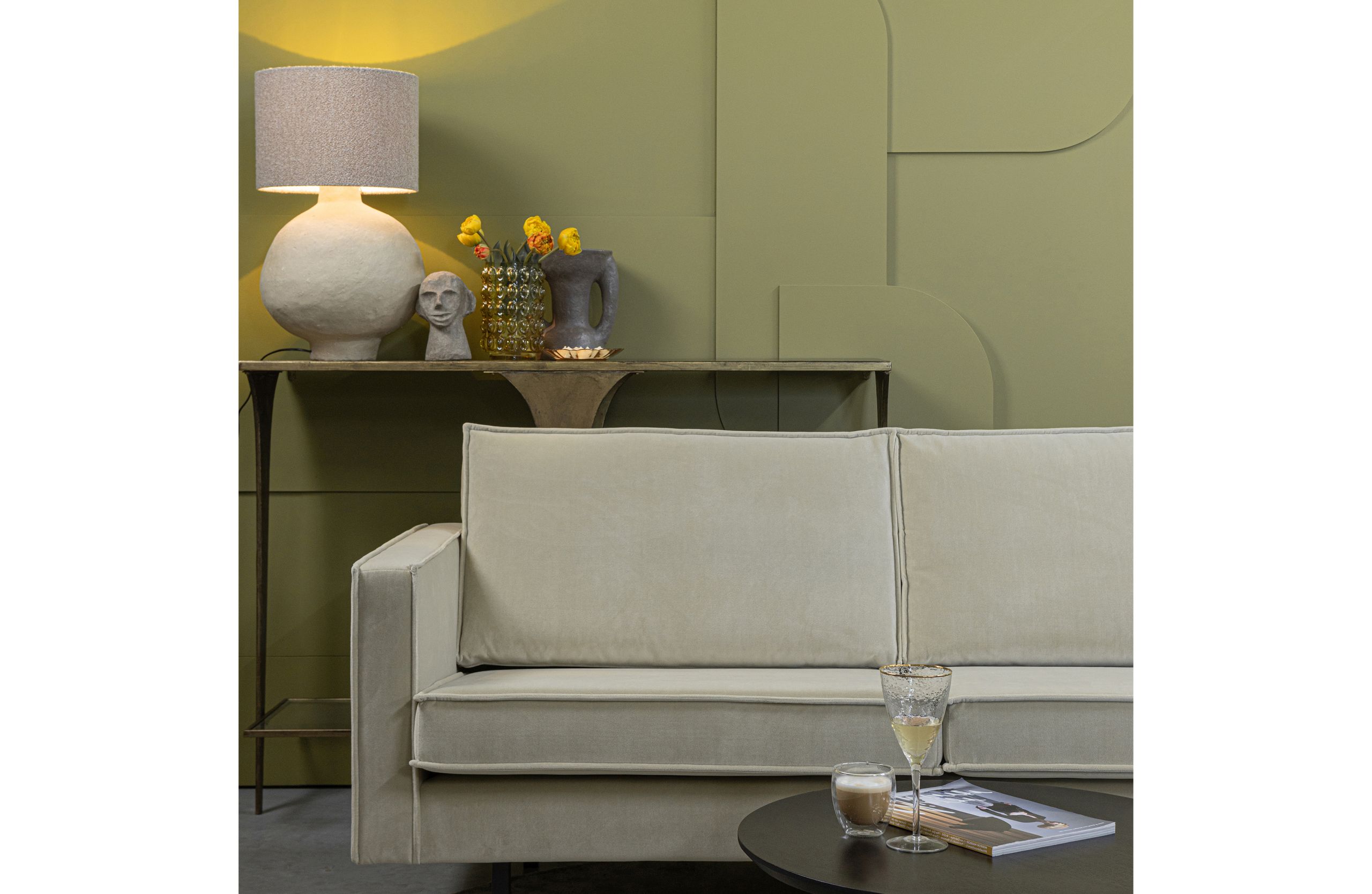 8714713166473_2 Retro Ecksofa Samt Rodeo 3-Sitzer Rechts oder Links 300/160 Pistazie Rechts