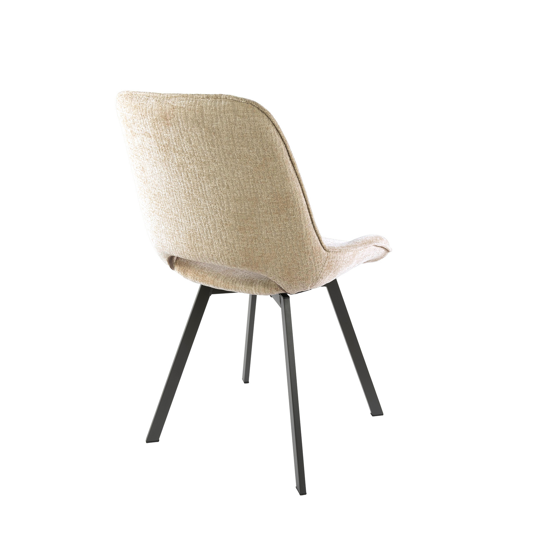 5er Set Essgruppe Half Arch 140 Travertin + 4 Drehstuhl Esszimmerstuhl Swivel