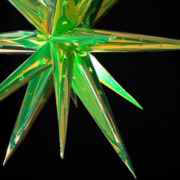 LED-Hängesterne 18 Spitzen inklusive Fernbedienung, Timer- und Dimmfunktion Grün