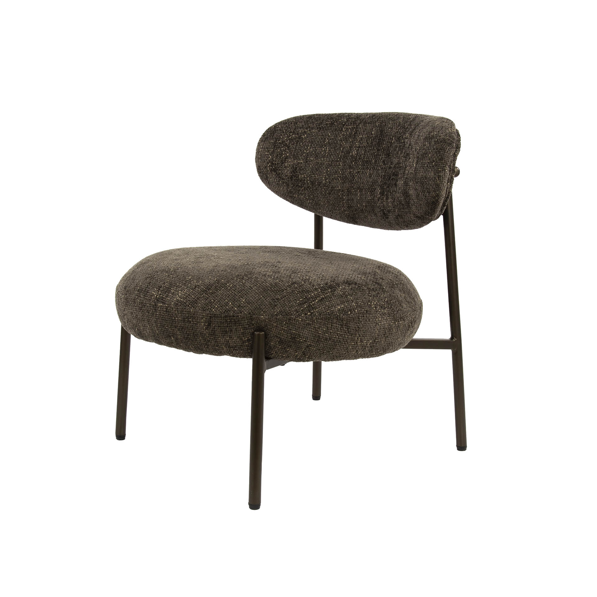 Retro Cocktailsessel Round in Cargo Braun