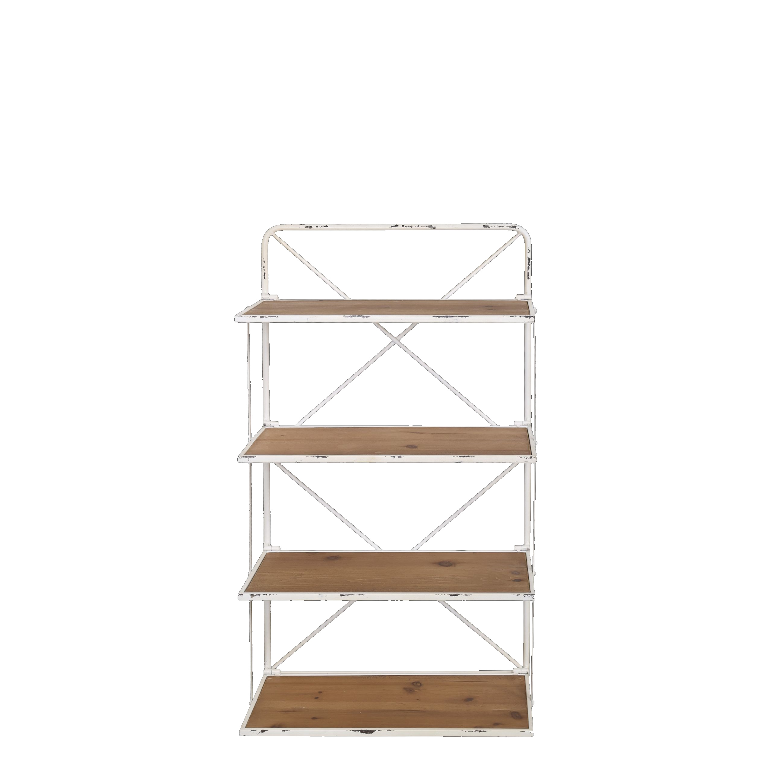 Vintage Wandregal Alice Landhaus 4 Böden Used-Look