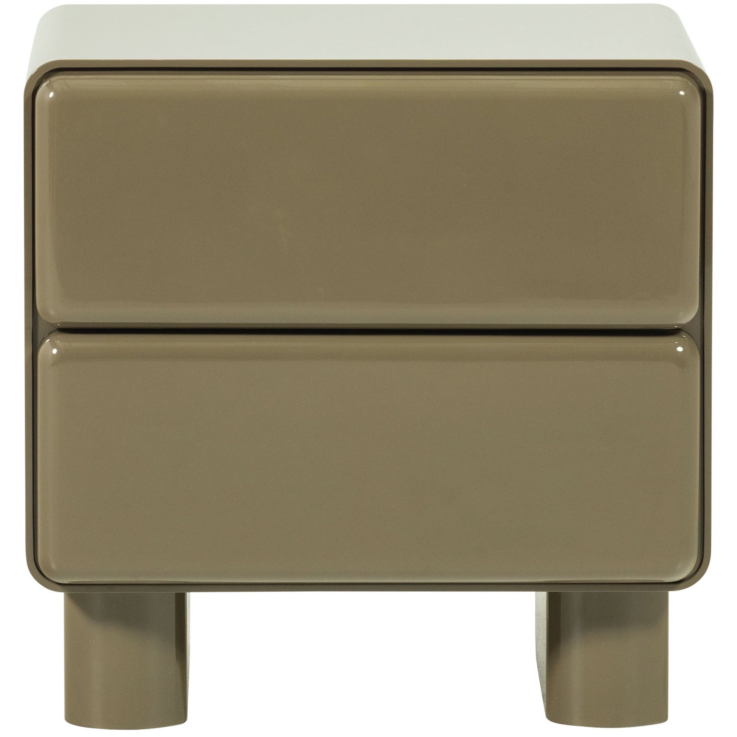 Retro Nachttisch Lustra Hochglanz-Finish Grün