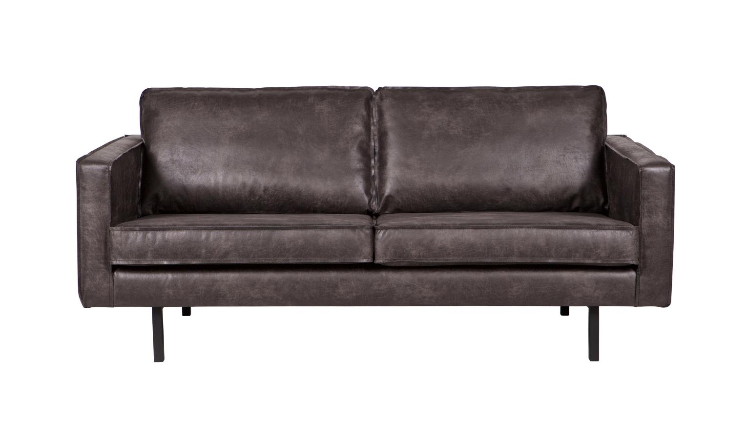 Ledersofa Rodeo 2,5-Sitzer Schwarz 190