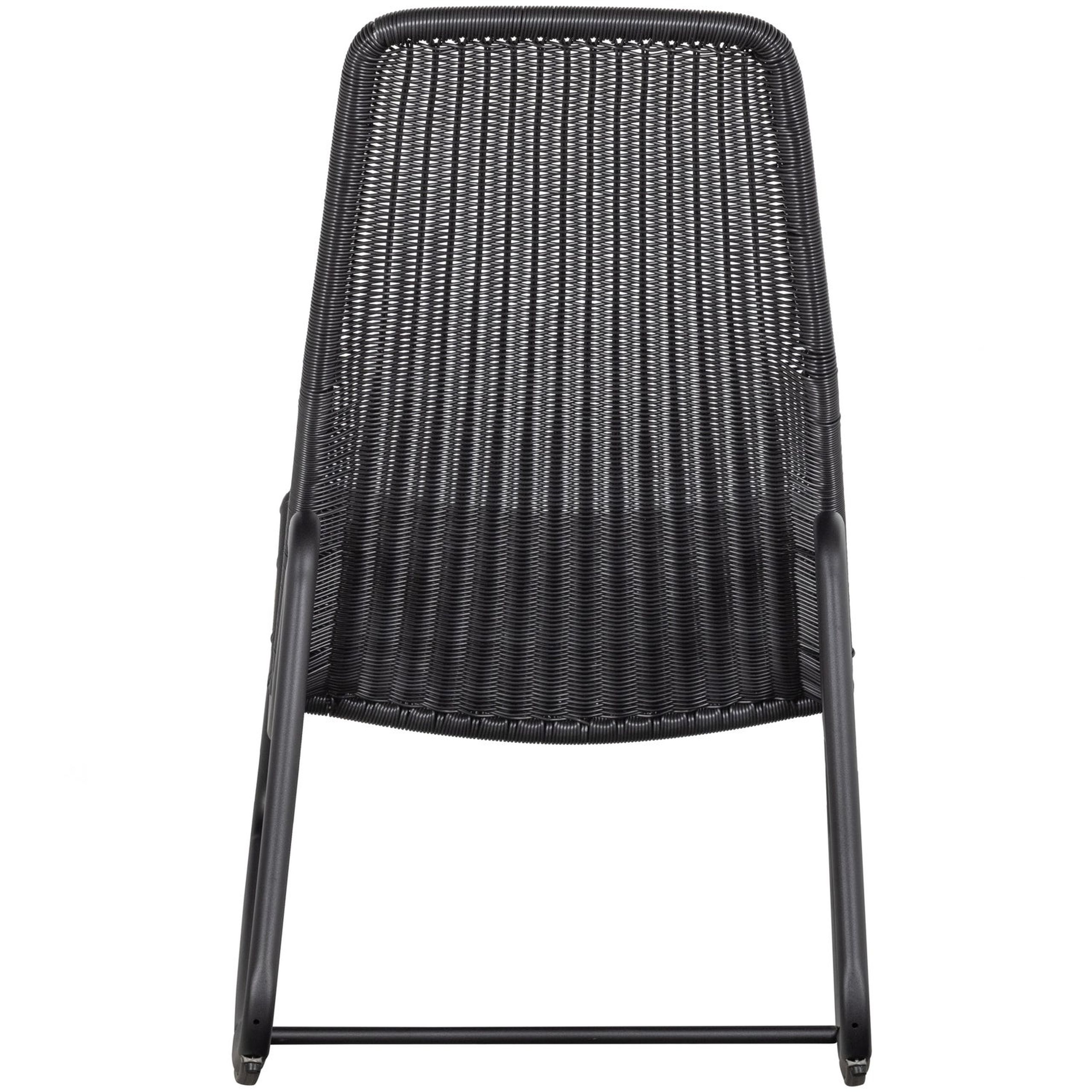 Retro Schaukelstuhl Tom Outdoor Metallgestell Schwarz