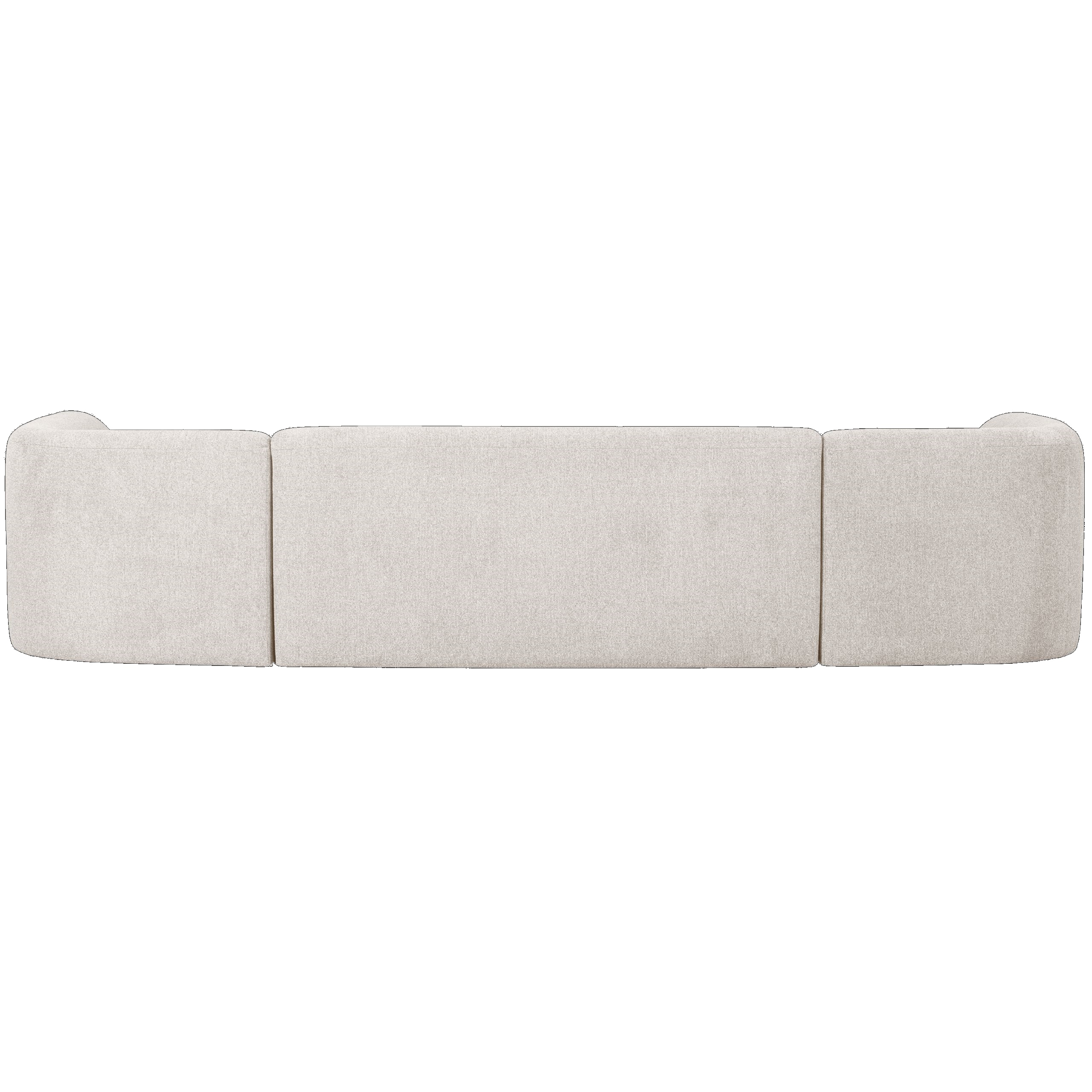 Retro Sofa Couch Sloping U-Form Organic Weiß