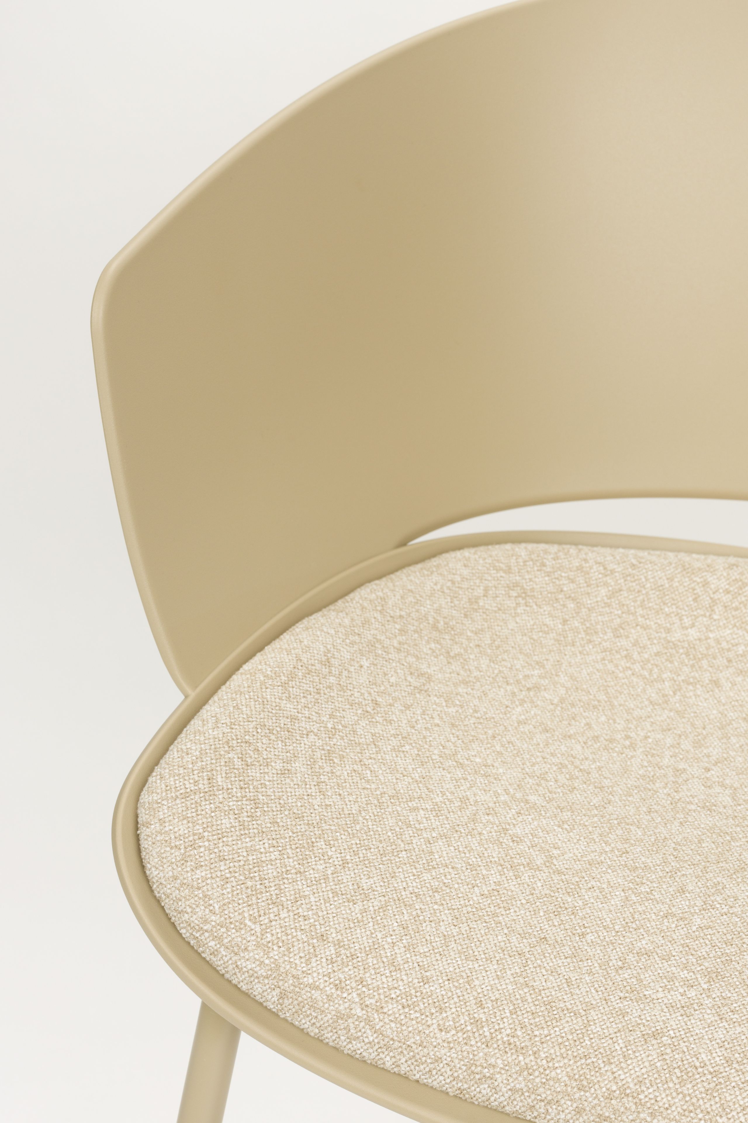 4er Set Retro Esszimmerstuhl Schalenstuhl Jessica in Beige 4er Set Retro Esszimmerstuhl Schalenstuhl Jessica in Beige