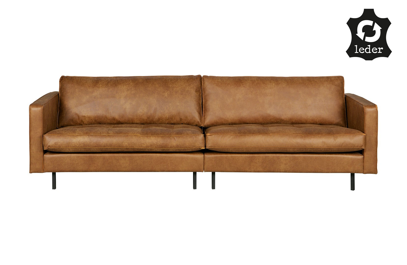 Ledersofa Rodeo Classic Chesterfield 2,5- oder 3-Sitzer Cognac 230/275