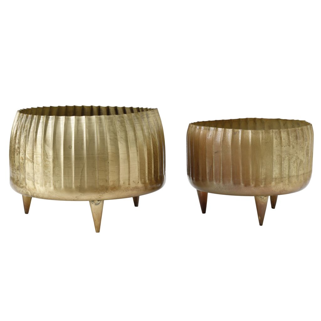 Übertopf Dekoschale XL Passion Gold 2er Set