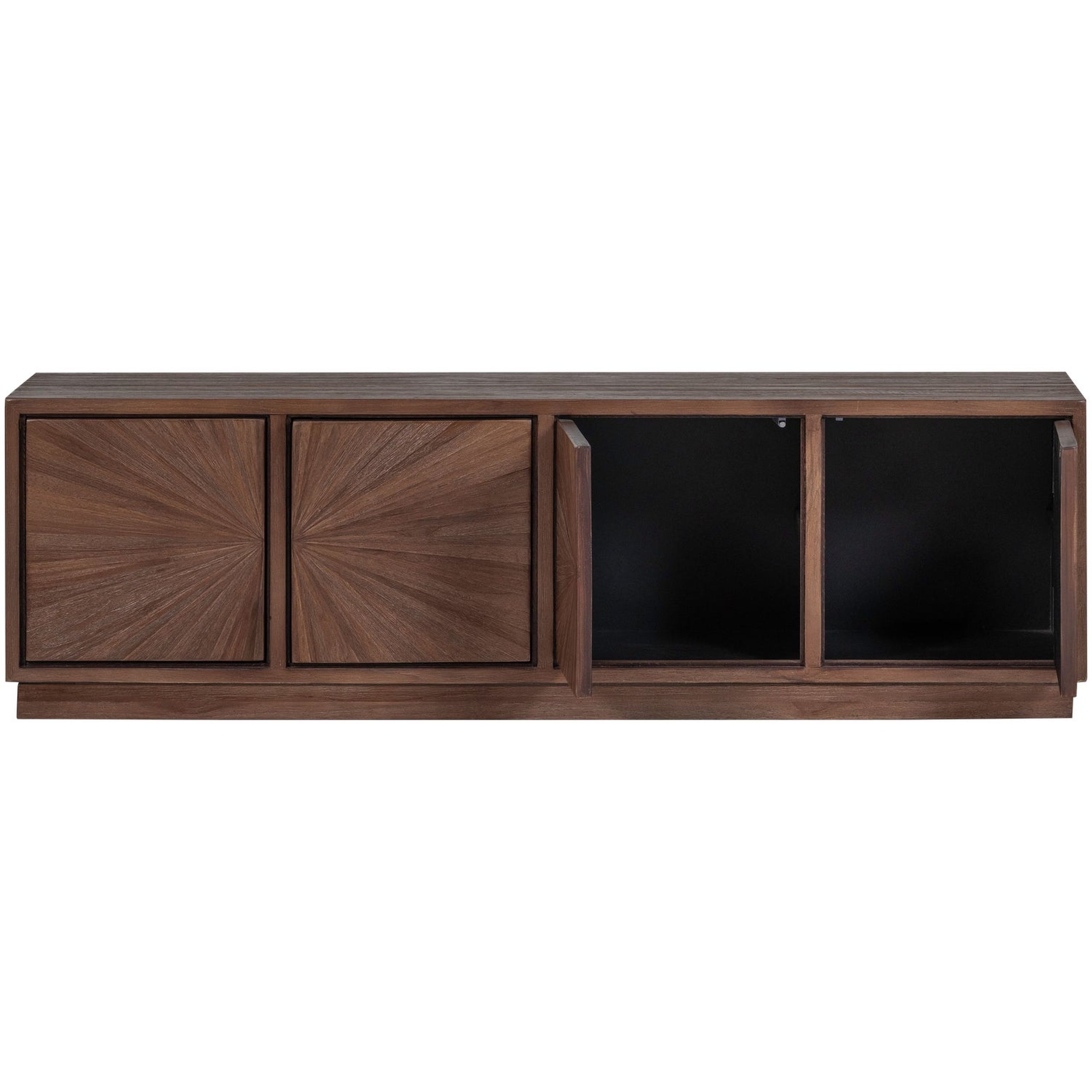 Massivholz TV-Board Sun Teakholz 4 türig 150 cm