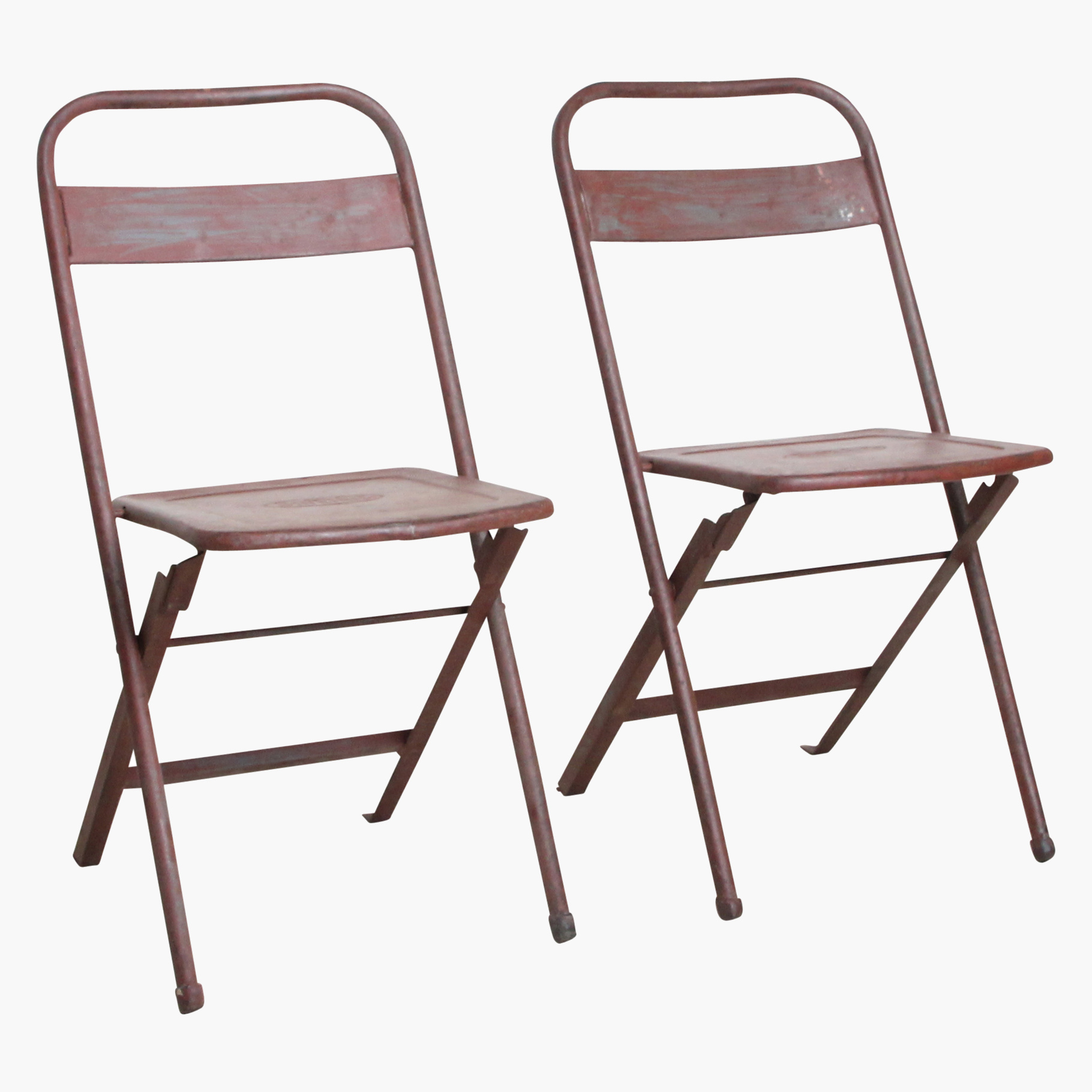 Vintage Klappstuhl Easy Balkonstuhl Esszimmerstuhl Antik-Rot Outdoor