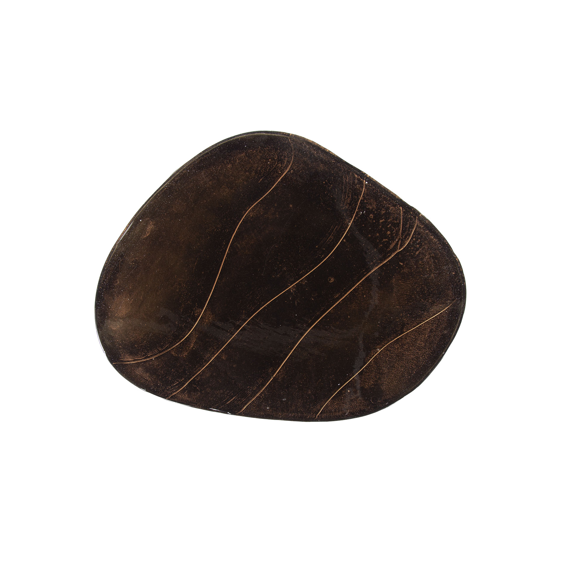 Retro Beistelltische Eclipse Glas Metall Antik-Kupfer M