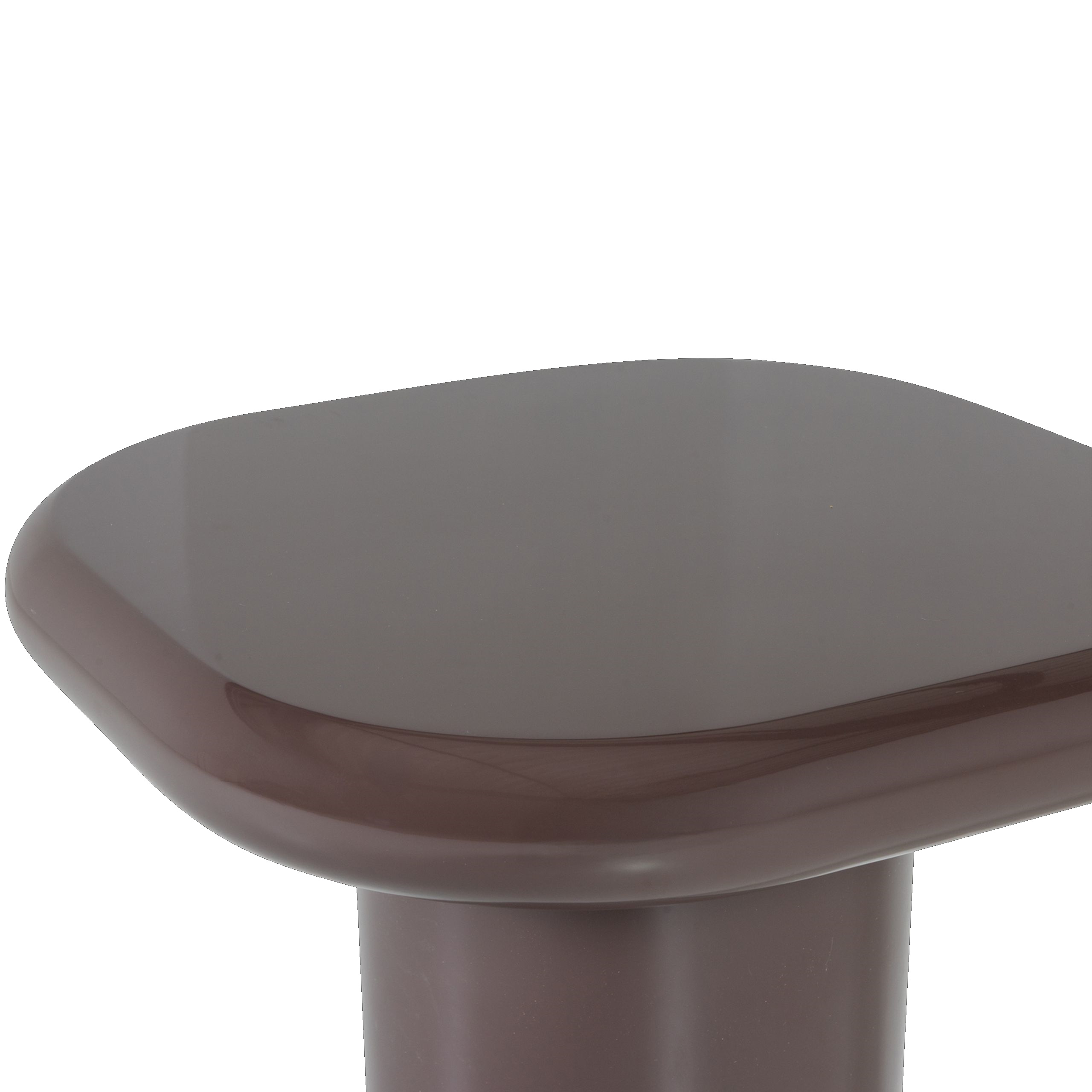 Retro Beistelltisch Zava Hochglanz-Finish Dunkelbraun