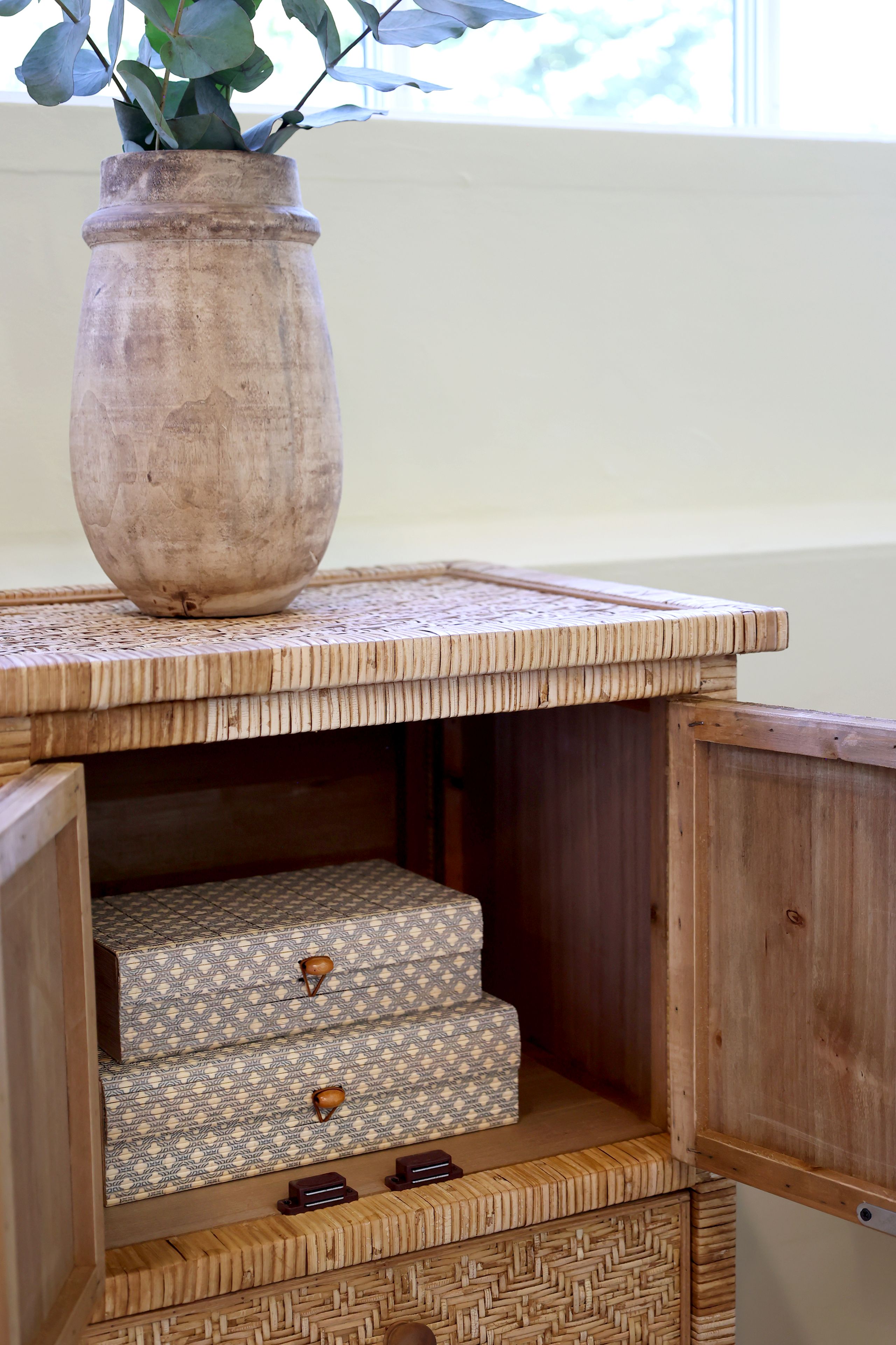 Kommode Nachttisch Marbella Rattan Bambus