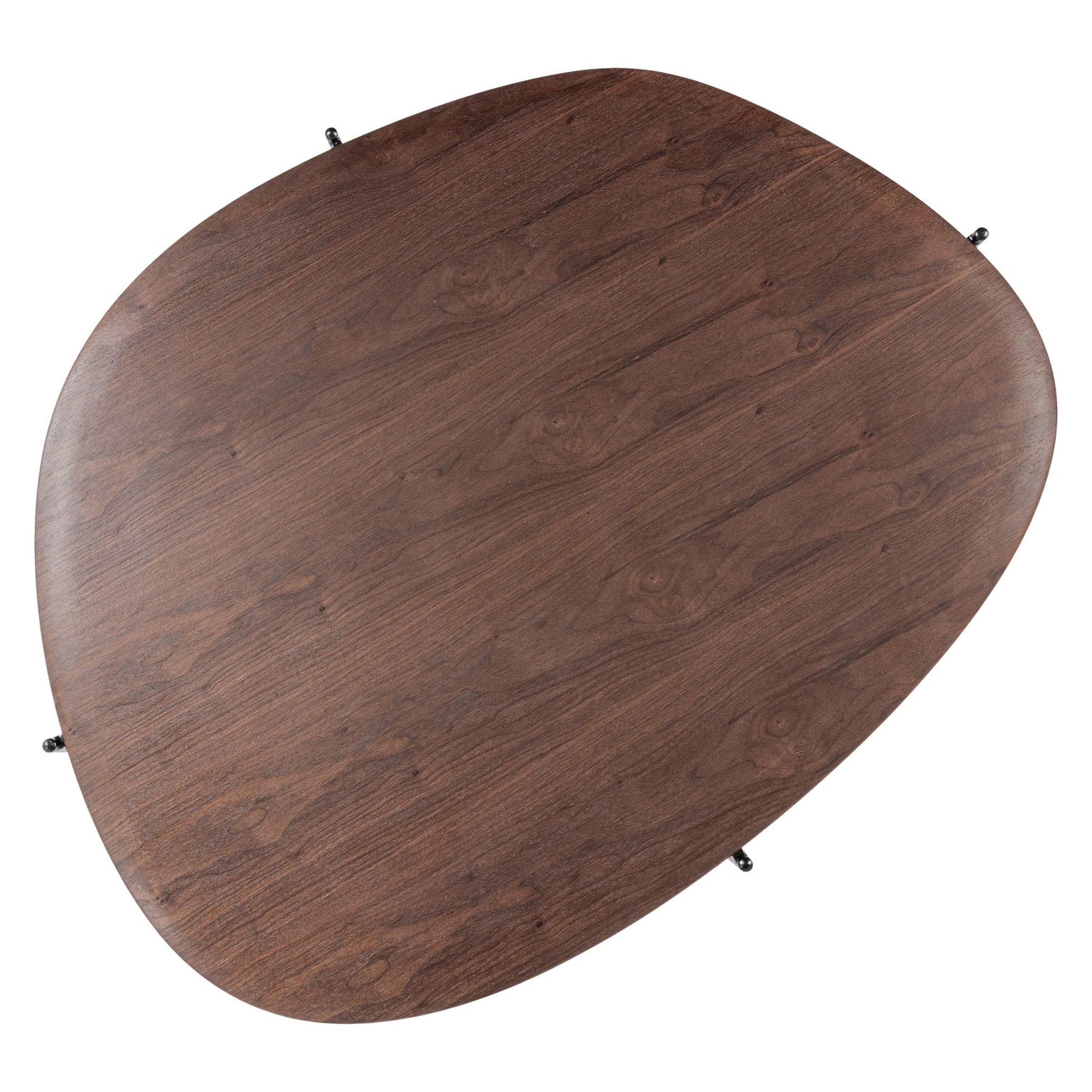 Retro Couchtisch Beistelltisch Kota Furnier Metall