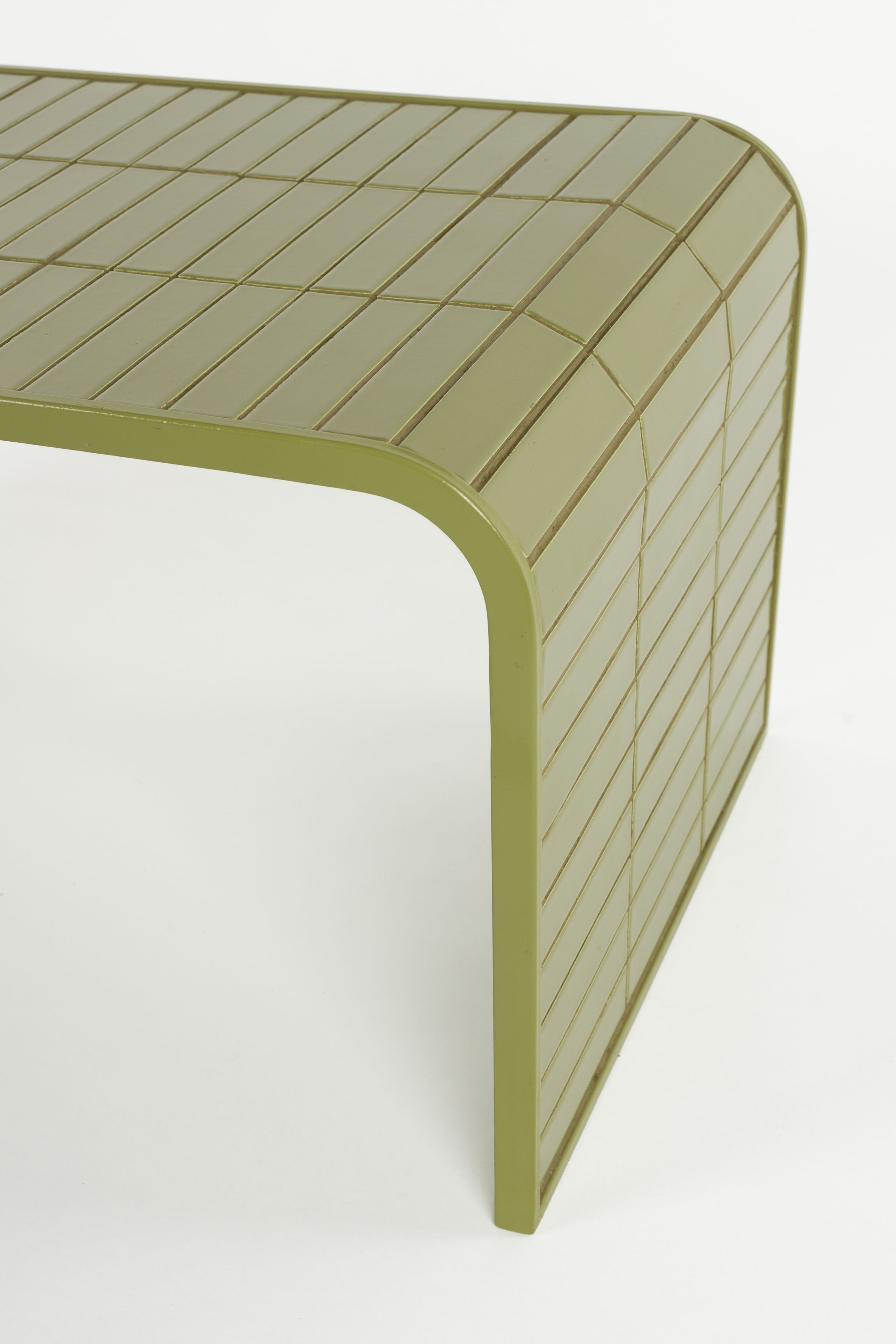 Retro Fliesentisch Tiles Couchtisch Metro Fliesen Grün