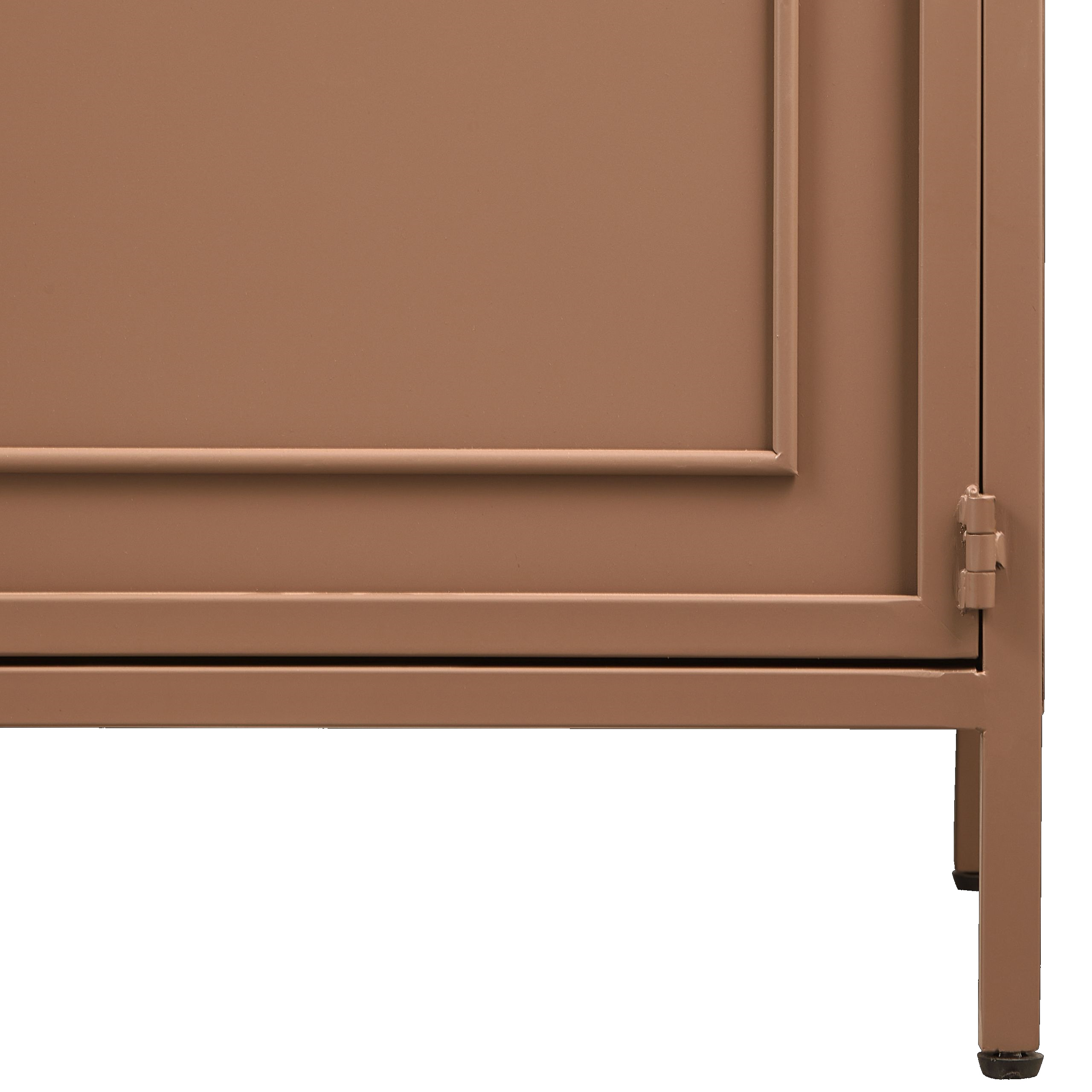 Vitrinenschrank Kabinett Ronja Vintage Metall Hellbraun