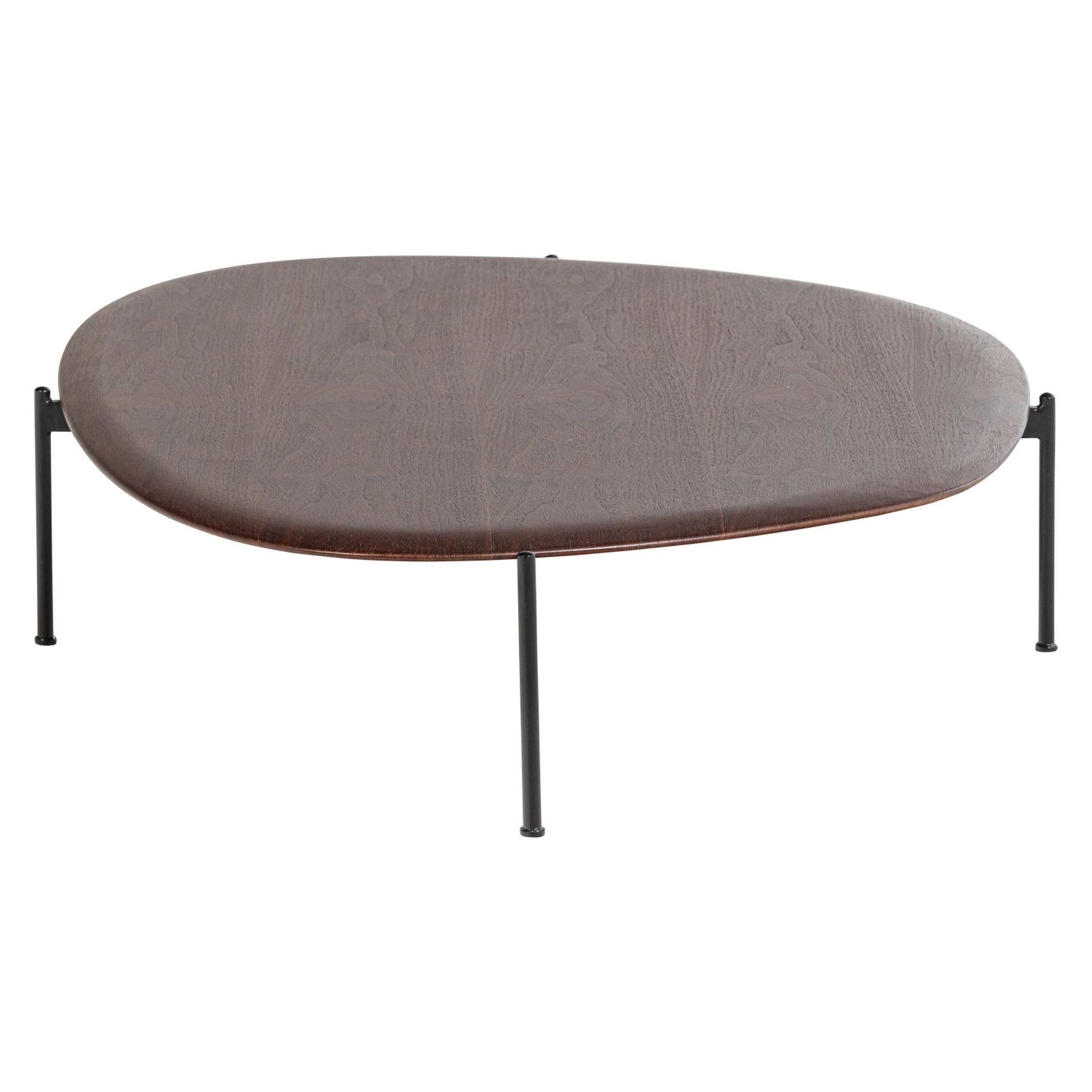 Retro Couchtisch Beistelltisch Kota Furnier Metall