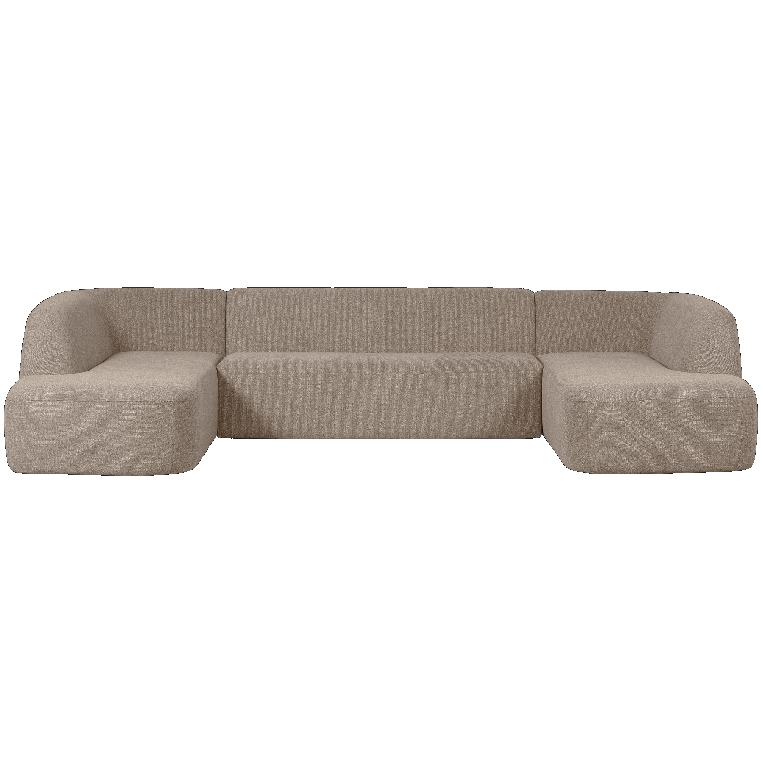Retro Sofa Couch Sloping U-Form Organic Natur