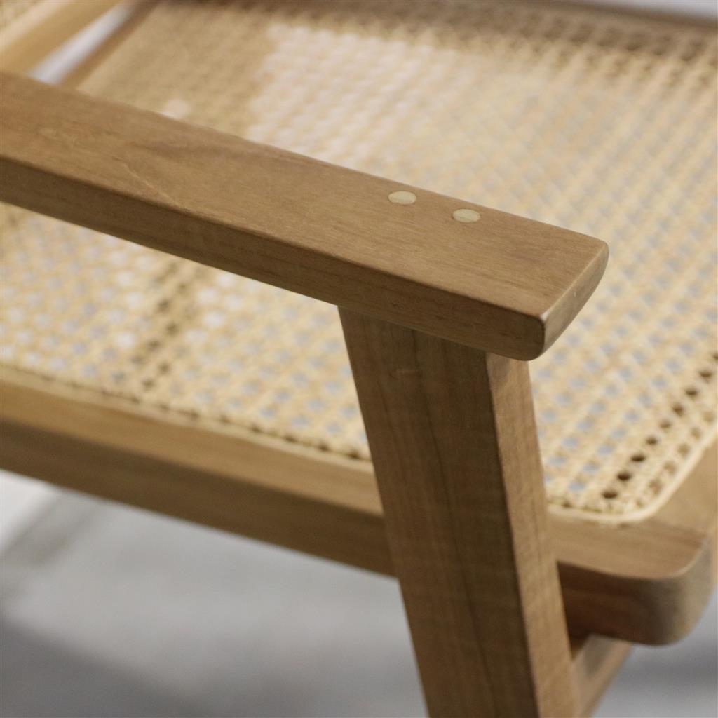 Esszimmerstuhl Armlehnstuhl Nova Teak Rattan Wiener Geflecht